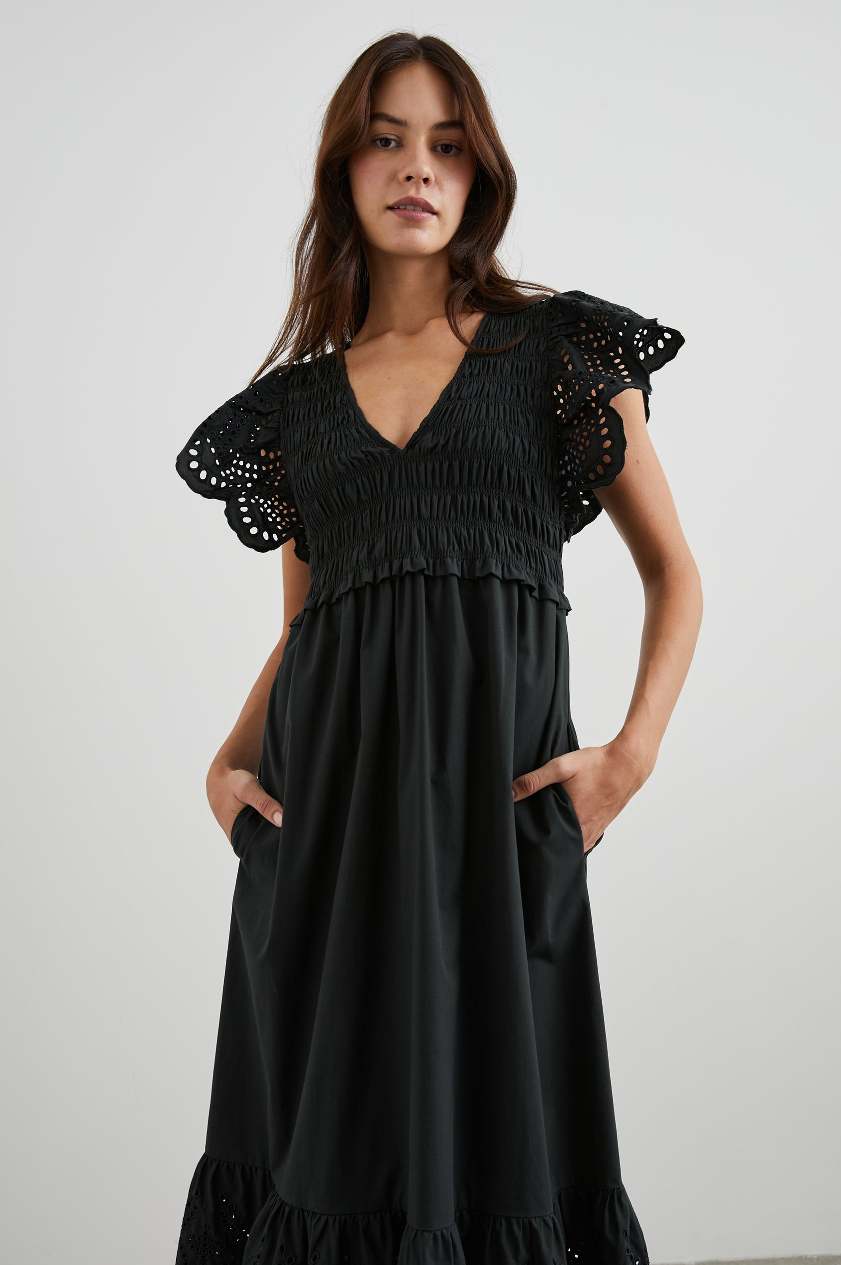 CLEMENTINE DRESS BLACK EYELET Rails