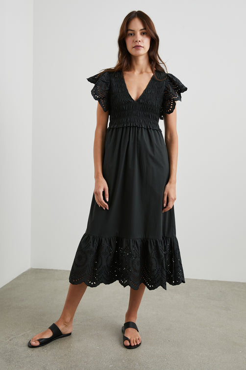 CLEMENTINE DRESS BLACK EYELET Rails