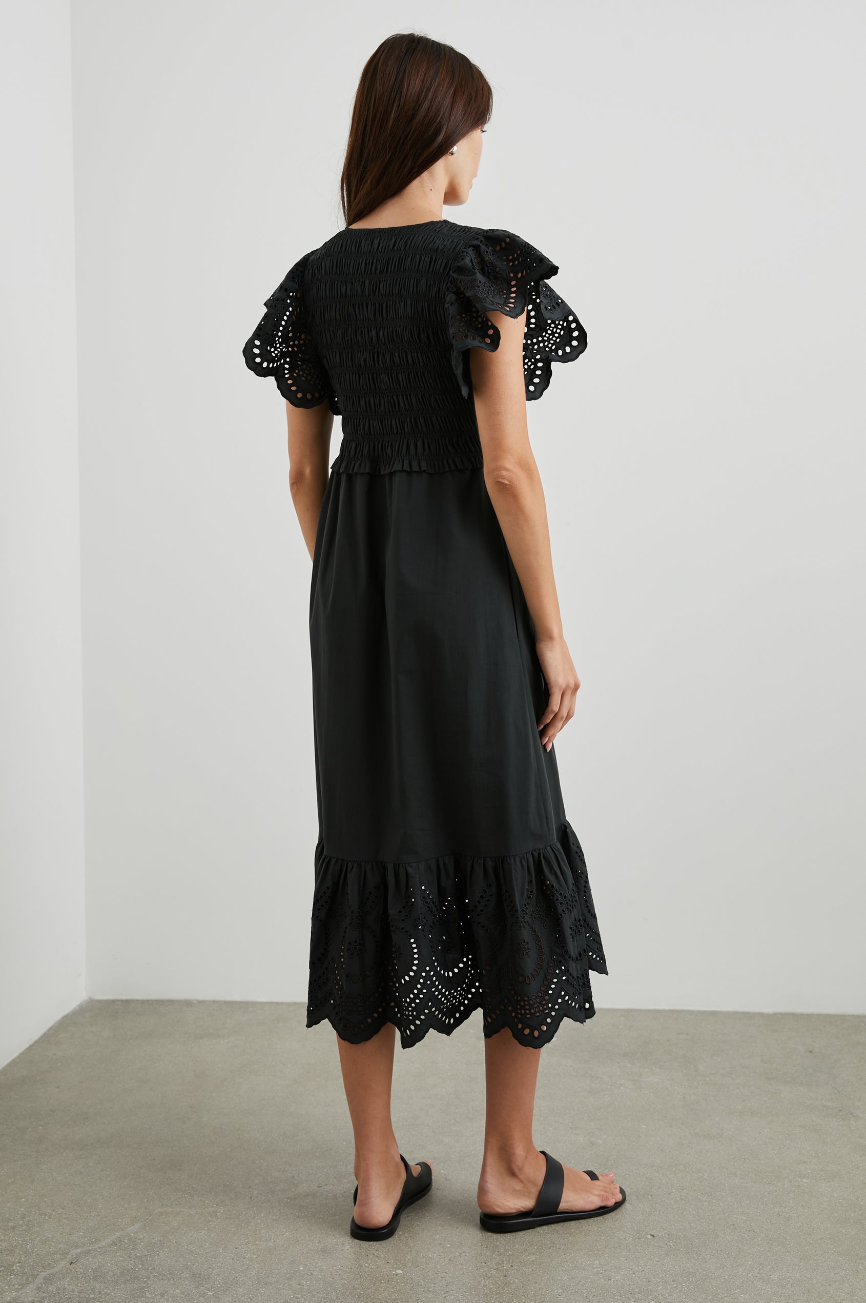 CLEMENTINE DRESS BLACK EYELET Rails
