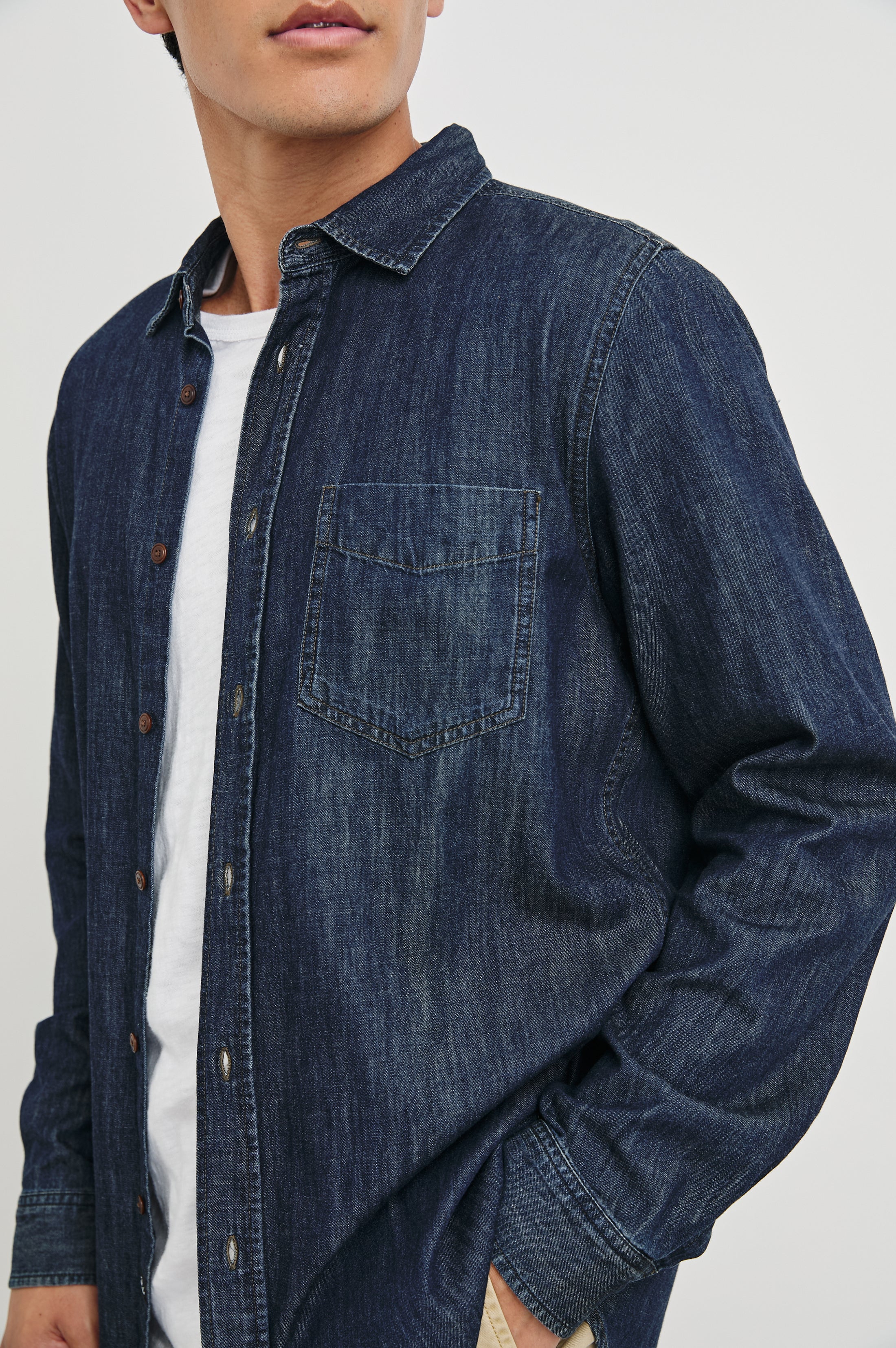 COLTON SHIRT - DARK WASH INDIGO – Rails