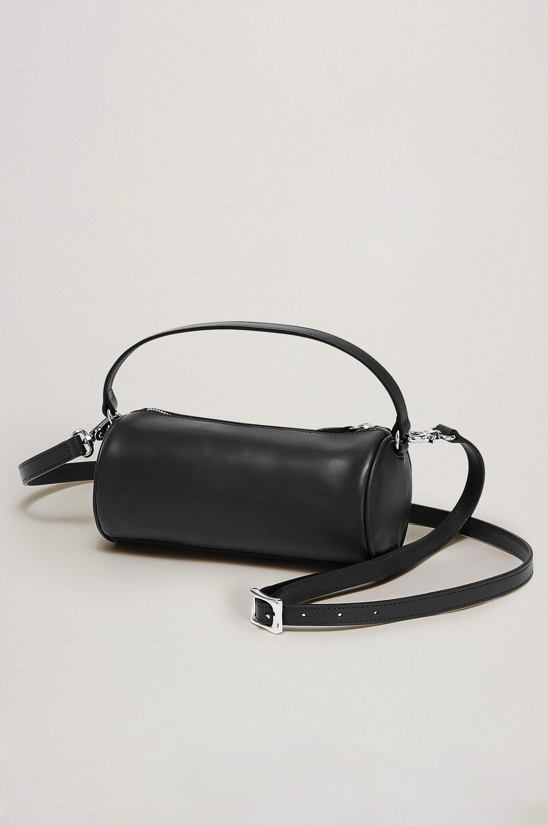 COMO MINI BARREL BAG - BLACK LEATHER – Rails