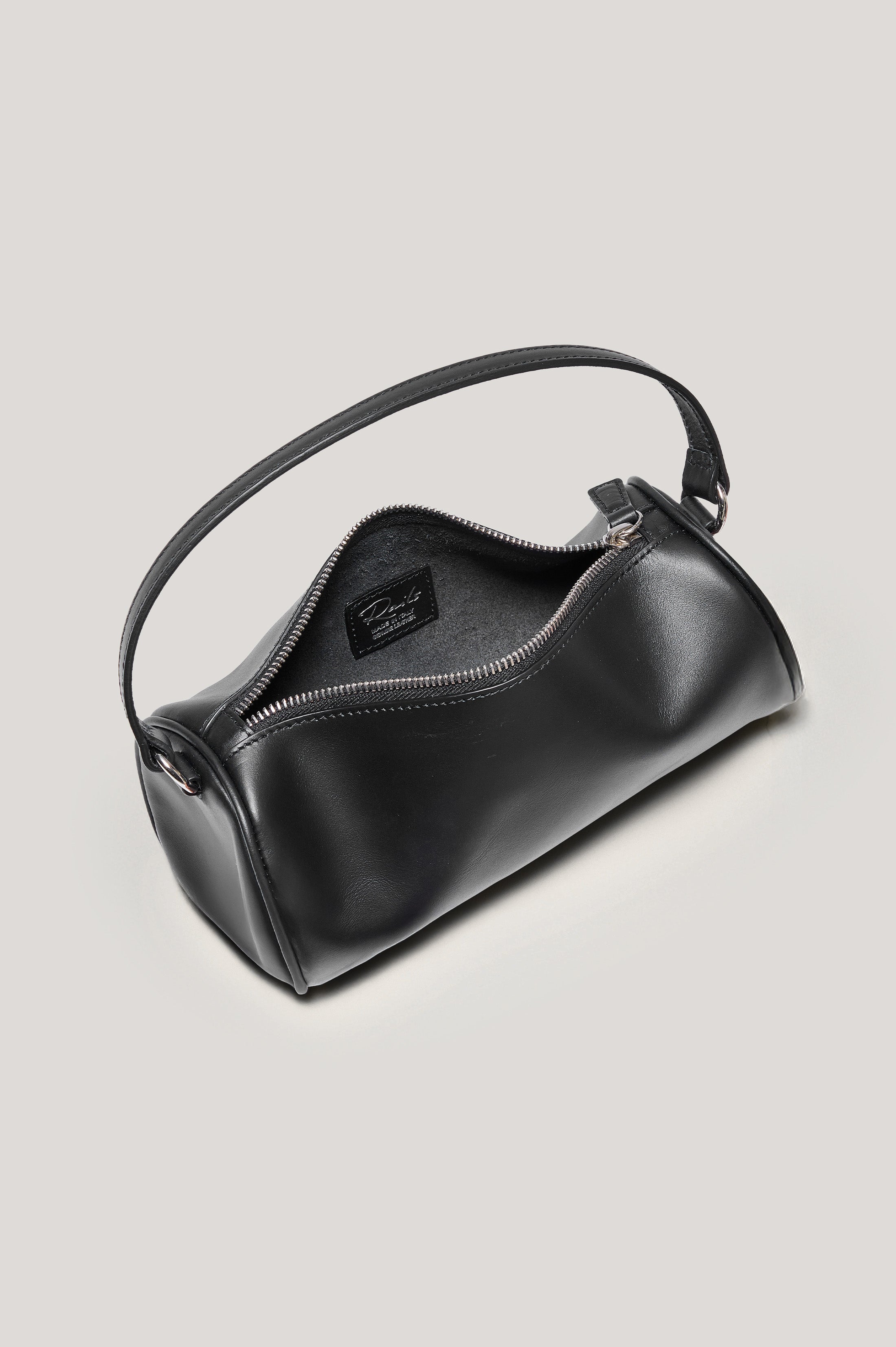 COMO MINI BARREL BAG - BLACK LEATHER – Rails