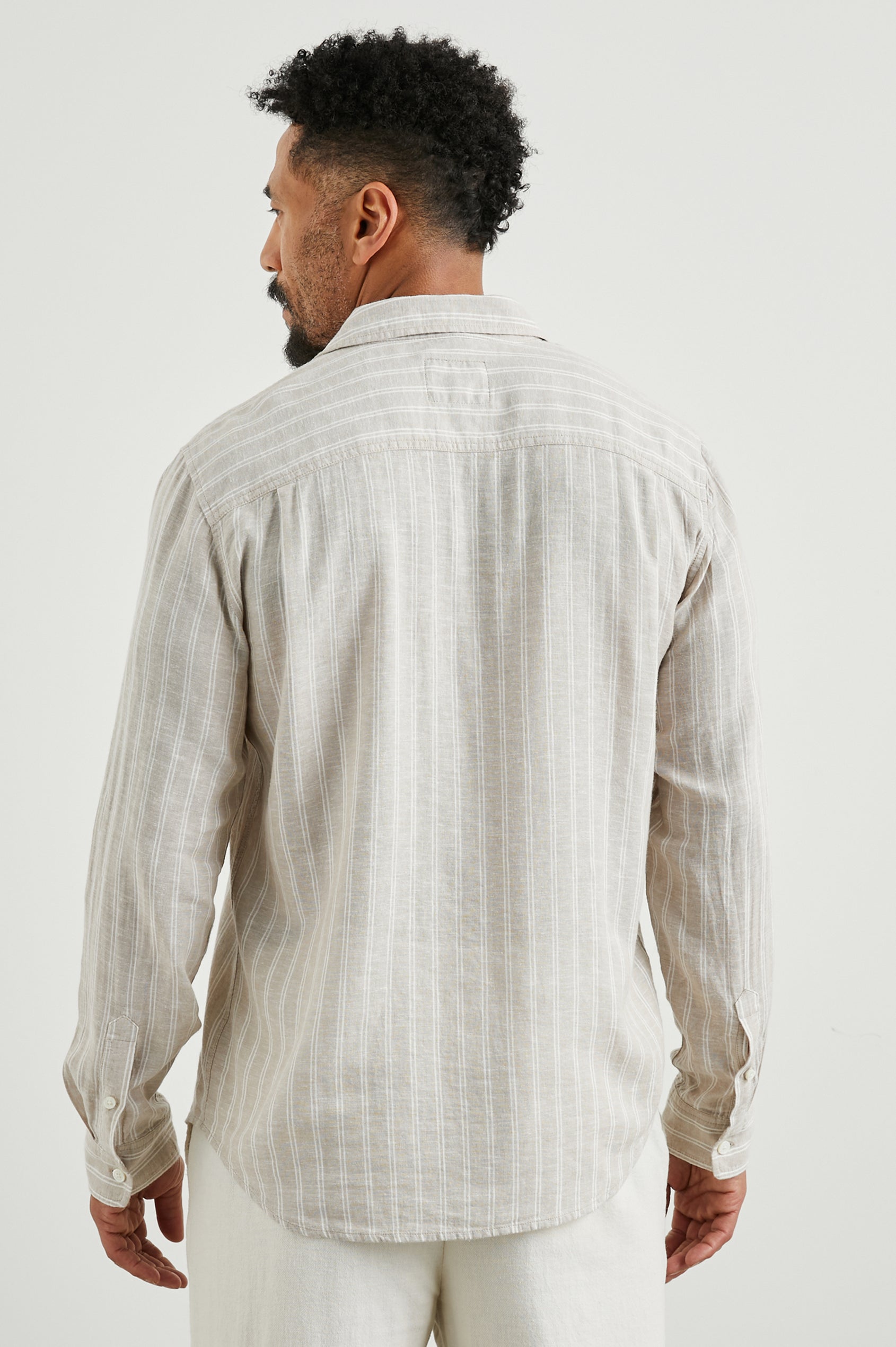 CONNOR SHIRT - GHURKA WHITE PINSTRIPE