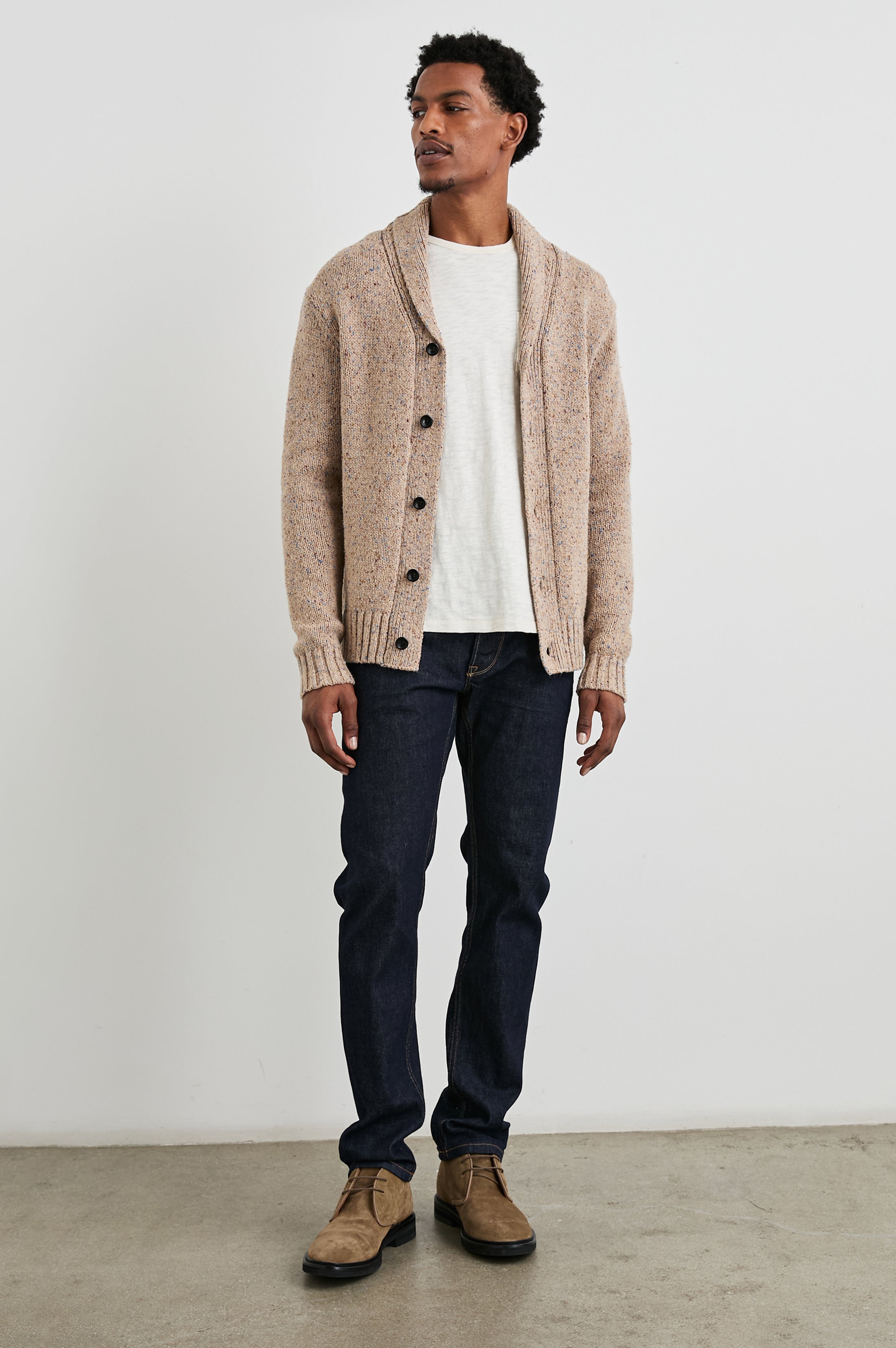 CORDEN CARDIGAN - OATMEAL SPECKLE – Rails