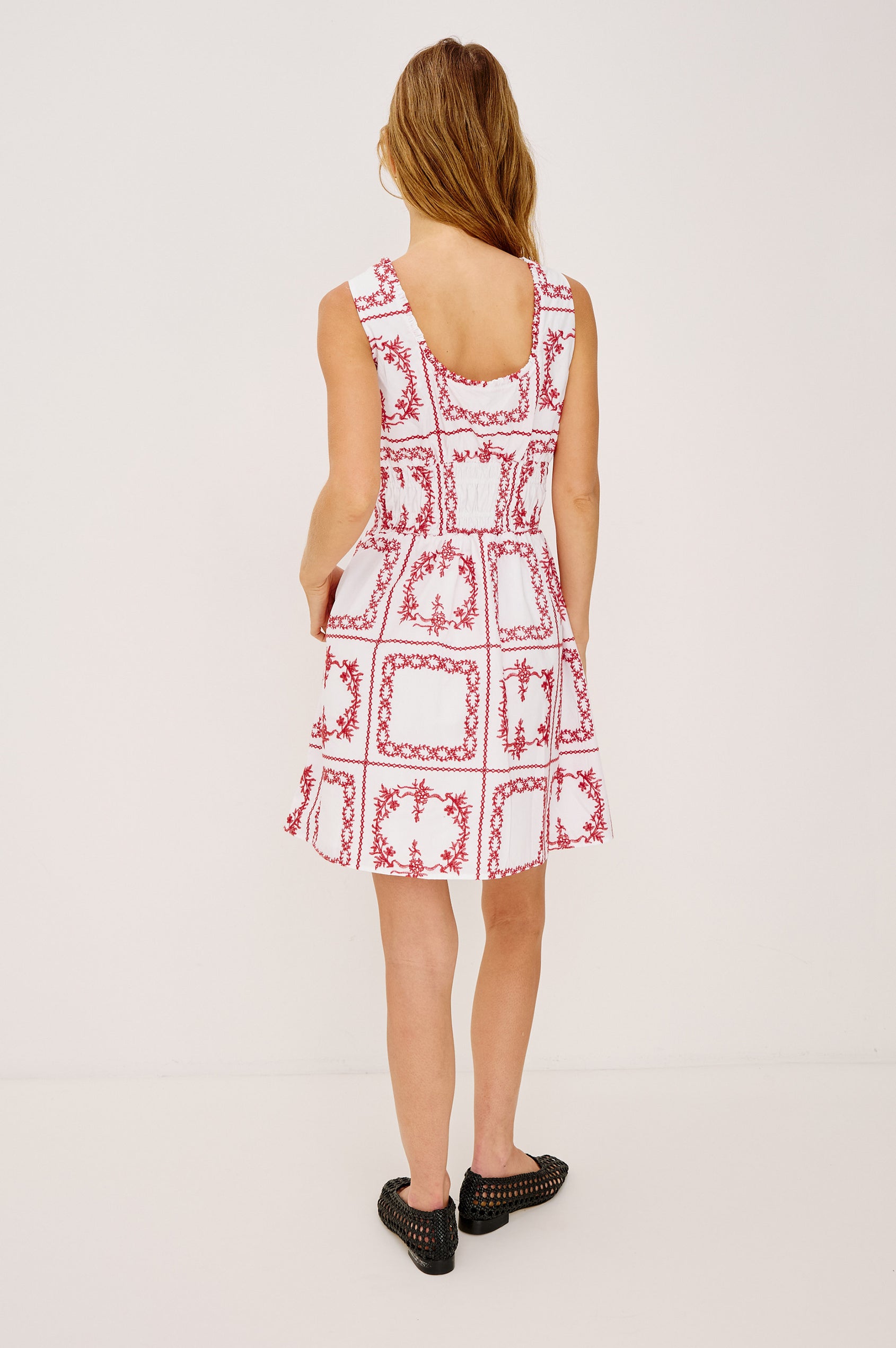 Rails Cosette Dress in Ivory/Red Handkerchief S