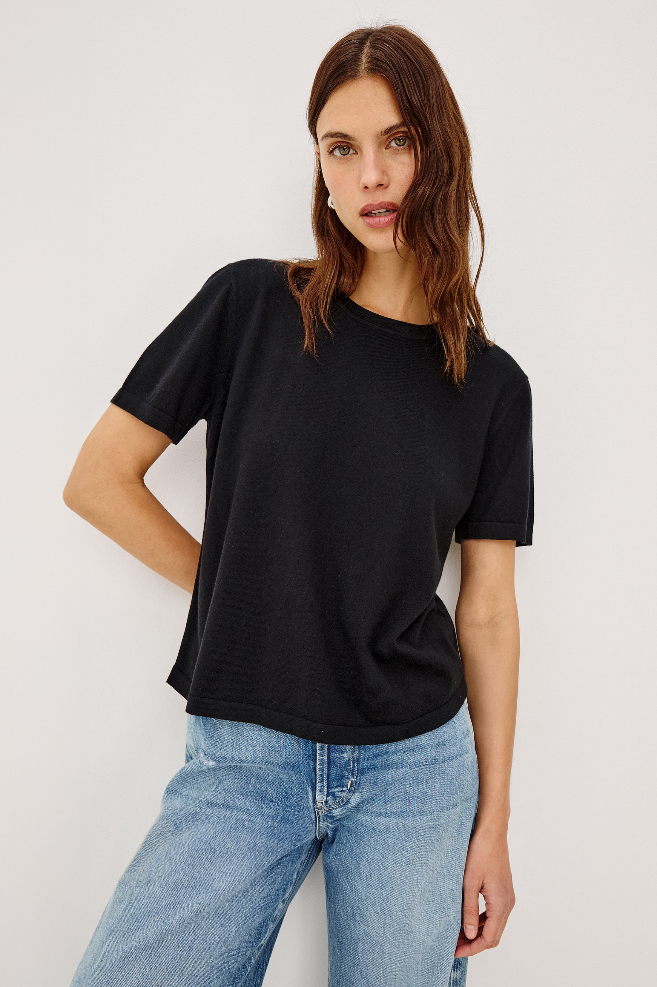 COTTON CASHMERE T-SHIRT - ESPRESSO – Rails