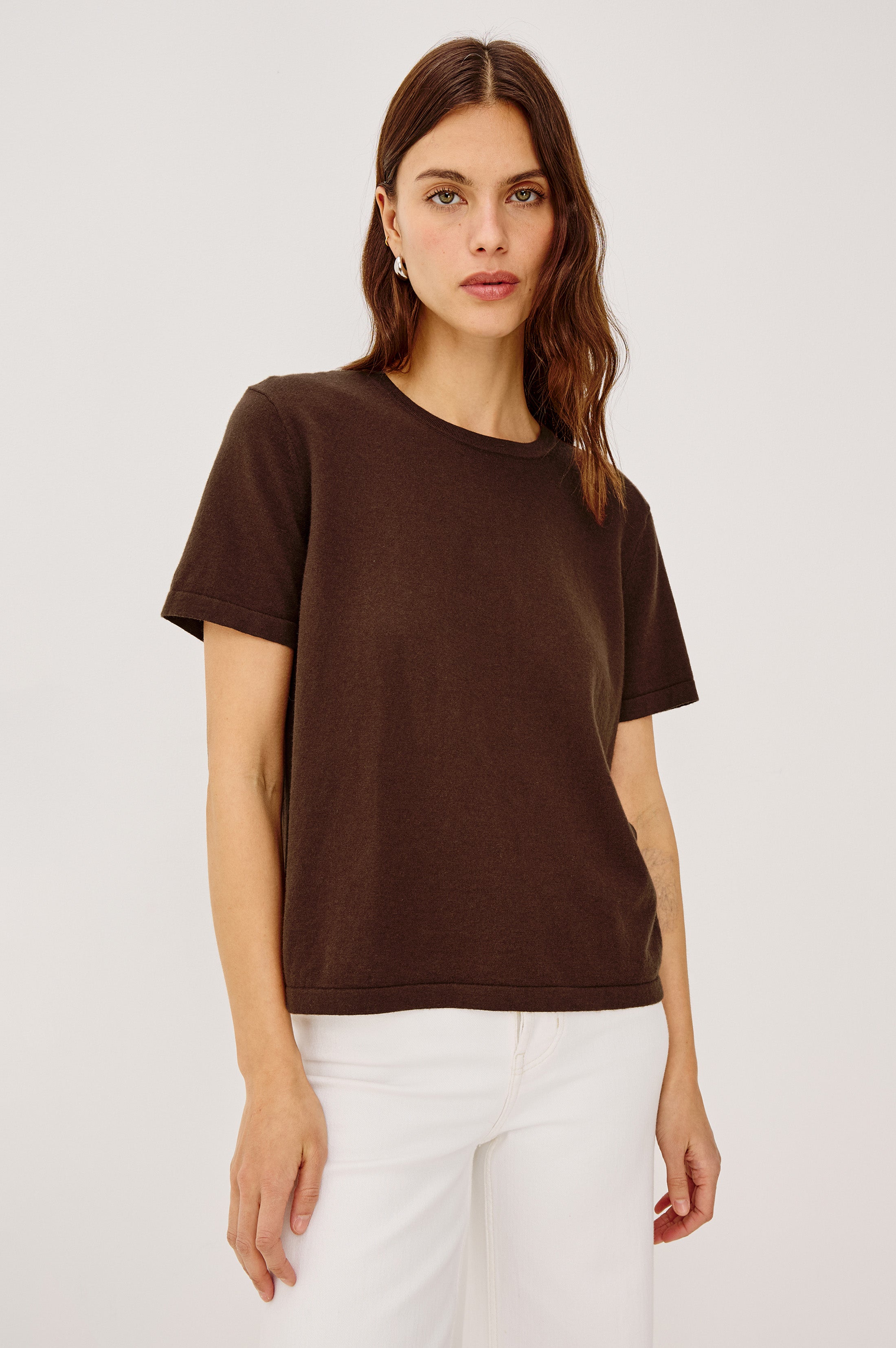 COTTON CASHMERE T-SHIRT - ESPRESSO – Rails