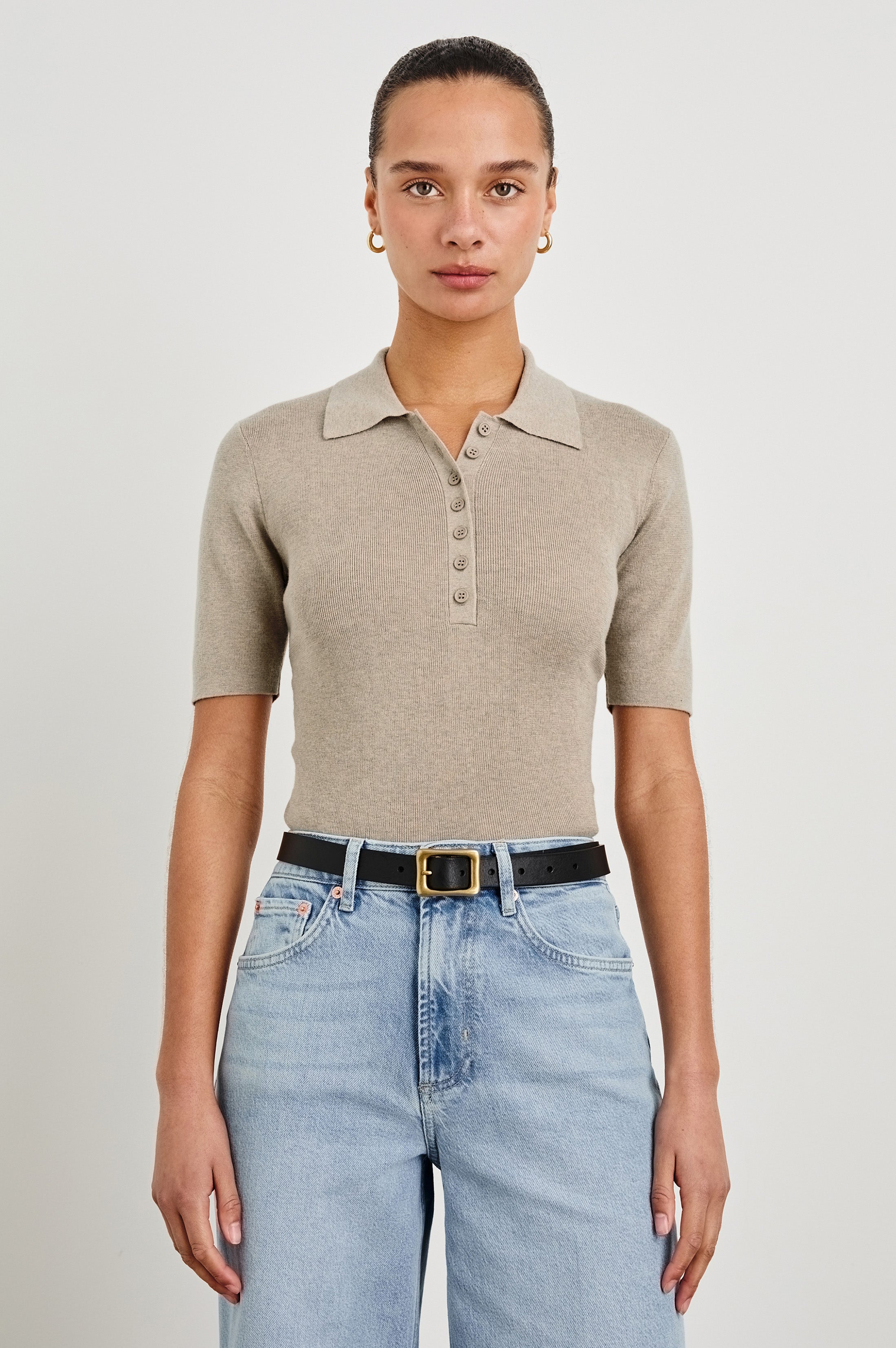 COURT POLO SHIRT - HEATHER OAT – Rails