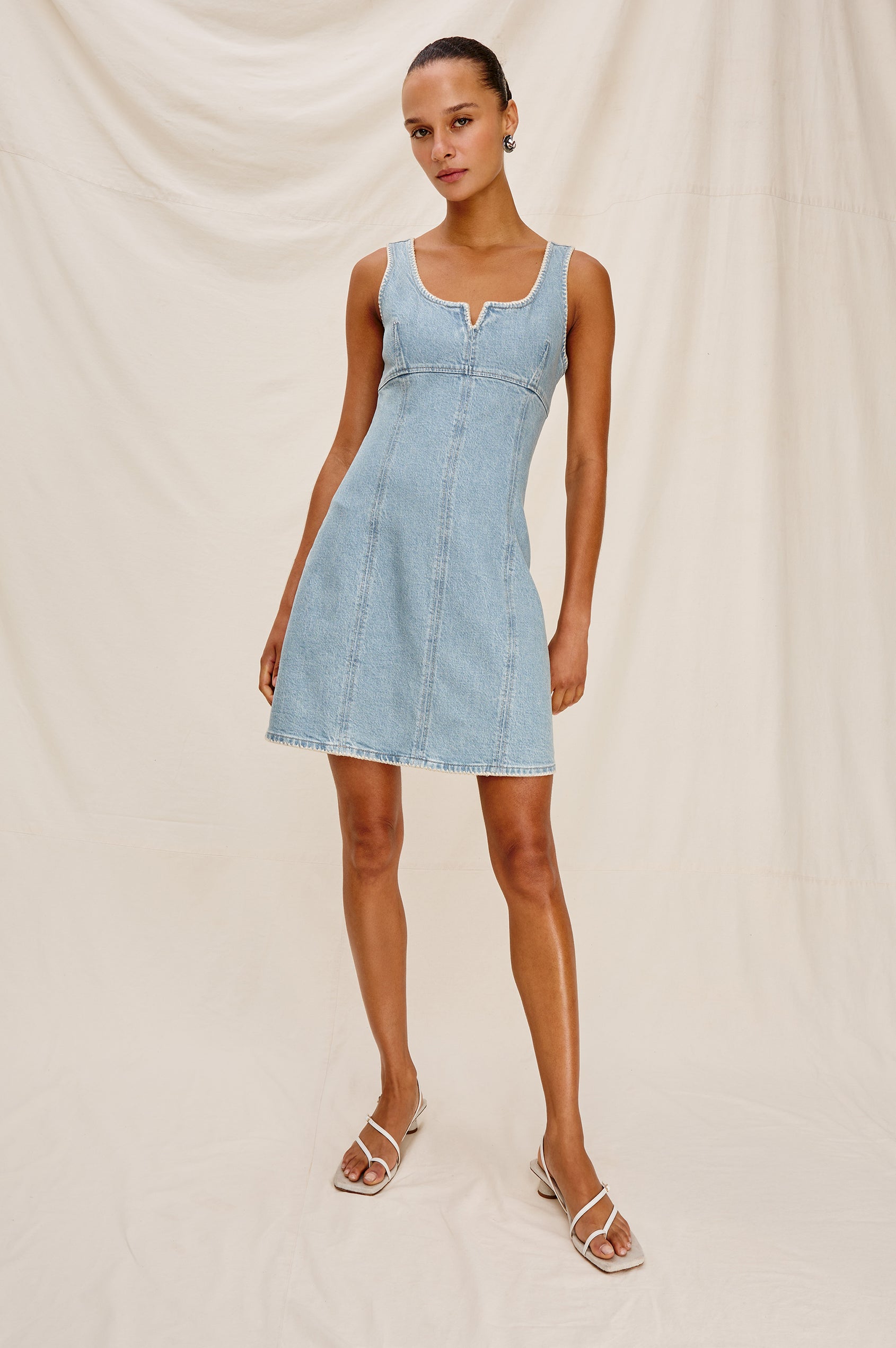 Rails Women's Cove Denim Minidress - Capri - Size Large Rails Women's Cove Denim Minidress - Capri - Size Large
