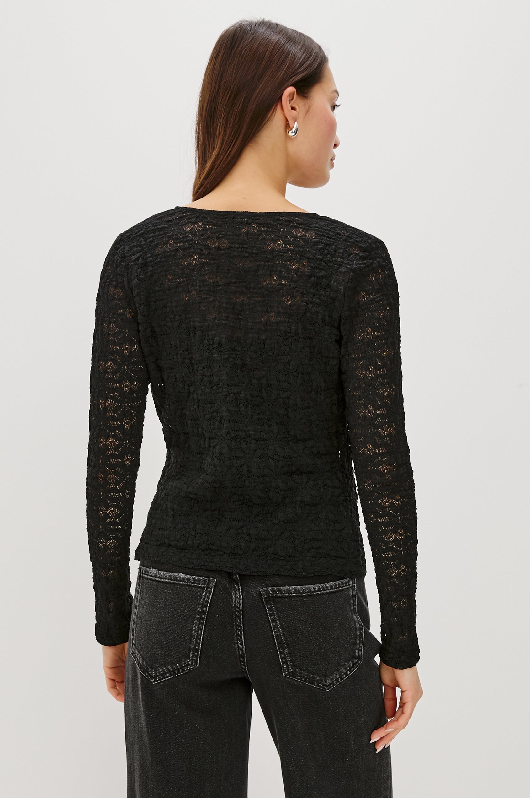 CYRAH TOP - BLACK LACE