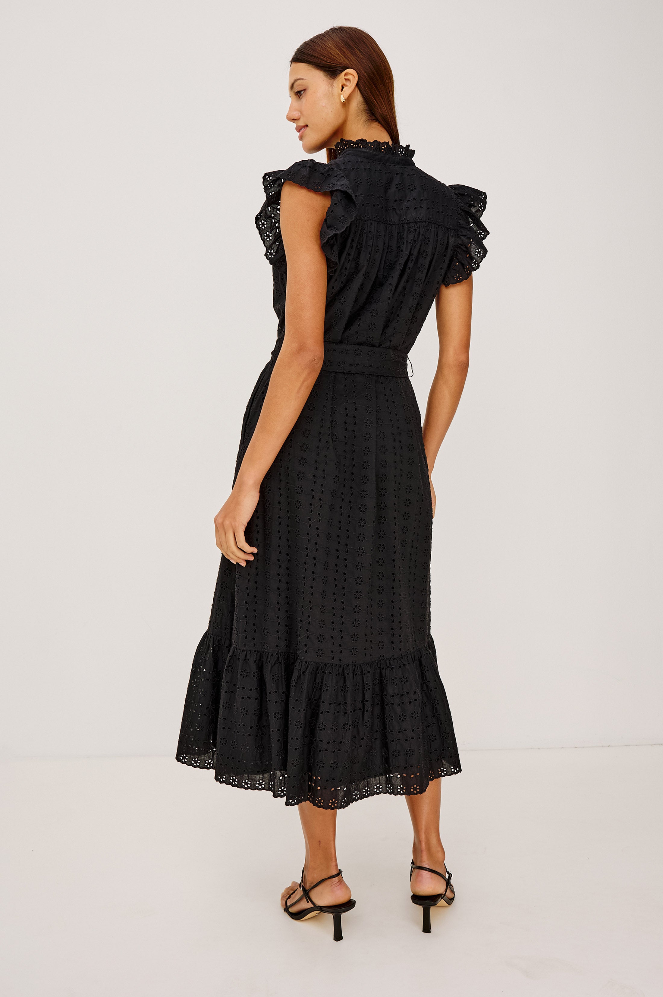 DARCY DRESS - BLACK EYELET – Rails