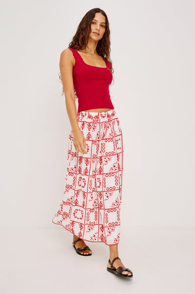 Reha.】Tuck Maxi Skirt Rujuta Sheth Leila Skirt - Picnic Chex
