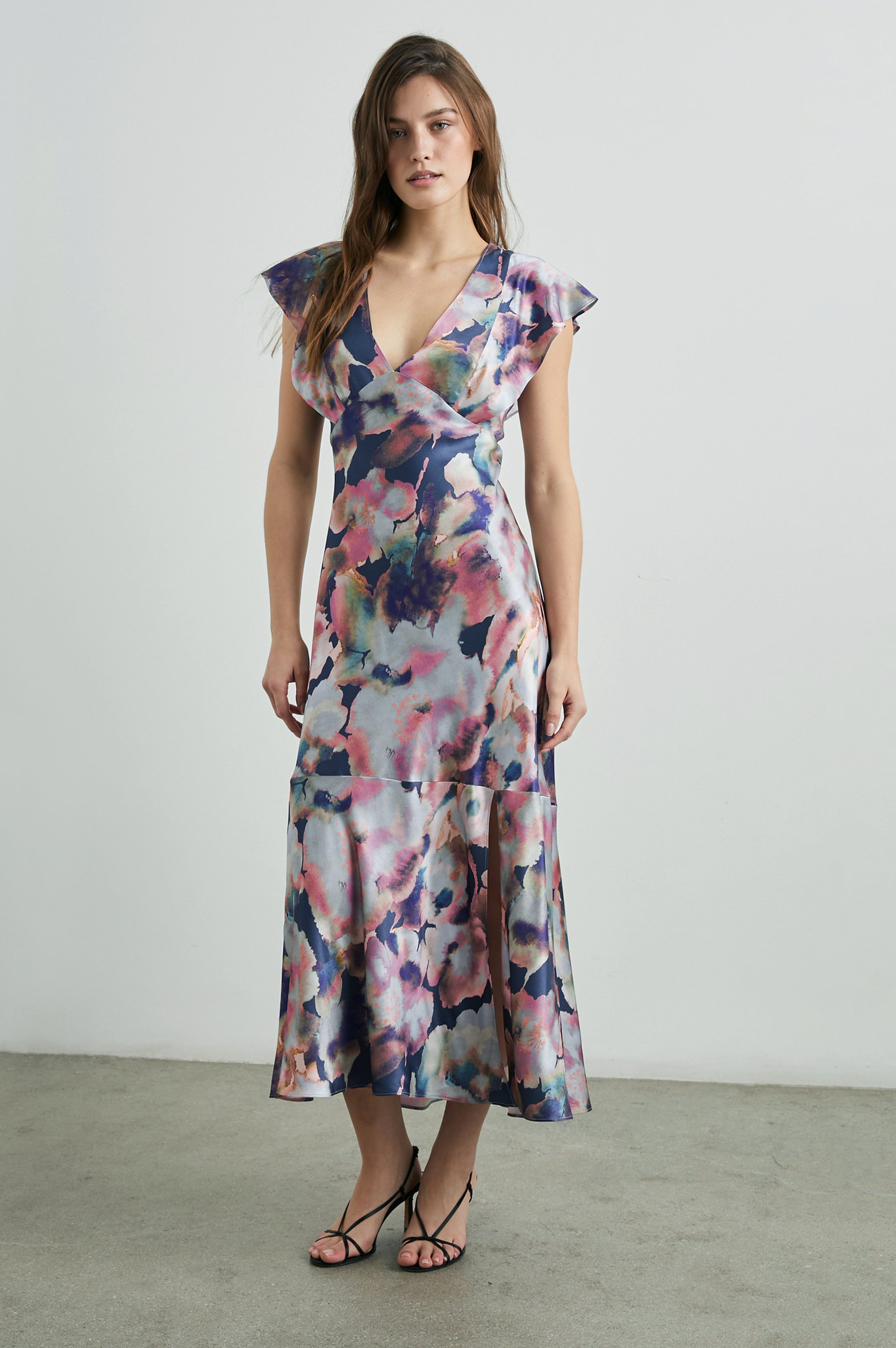 DINA DRESS - MIDNIGHT VERBENA – Rails