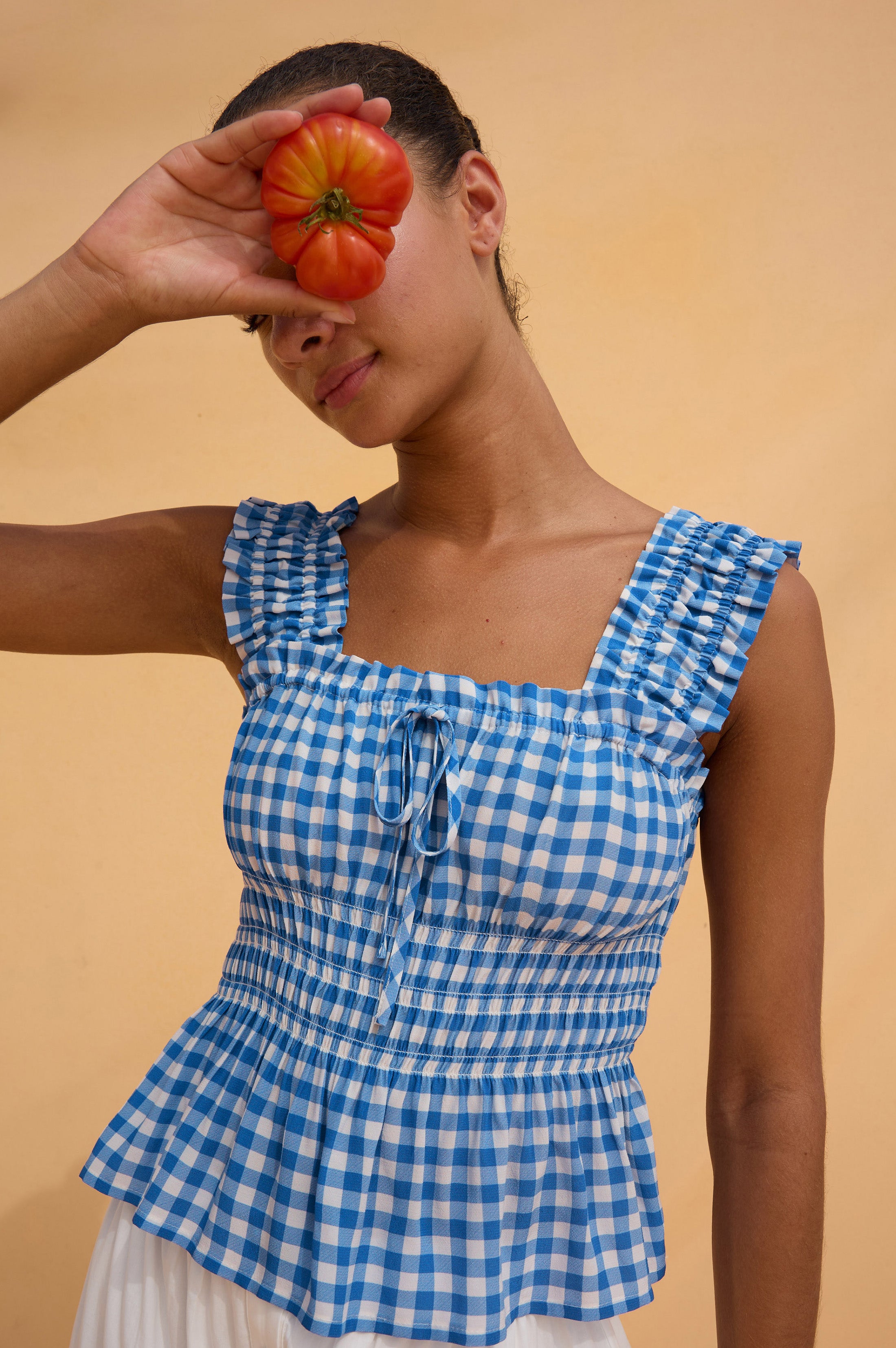 RAILS X GIADZY DONNA TOP - AZURE GINGHAM – Rails