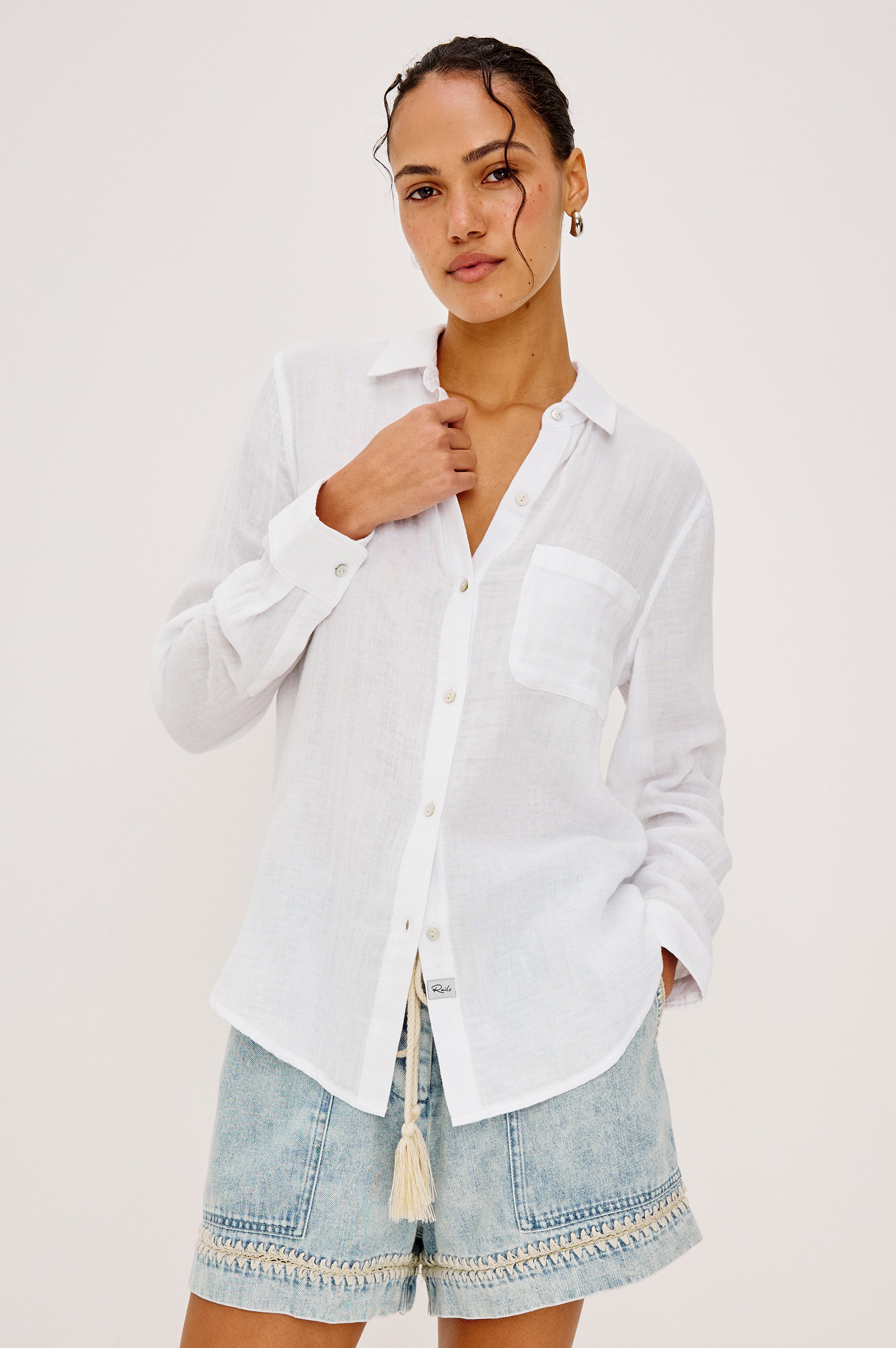 ELLIS SHIRT - WHITE – Rails
