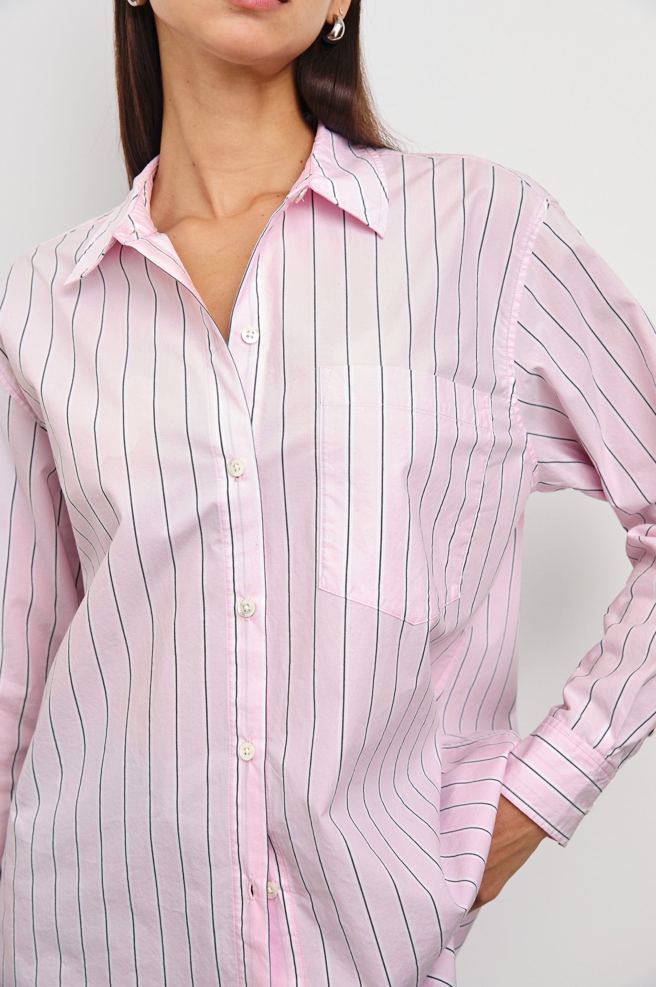 ELSA SHIRT - CHERRY BLOSSOM STRIPE – Rails
