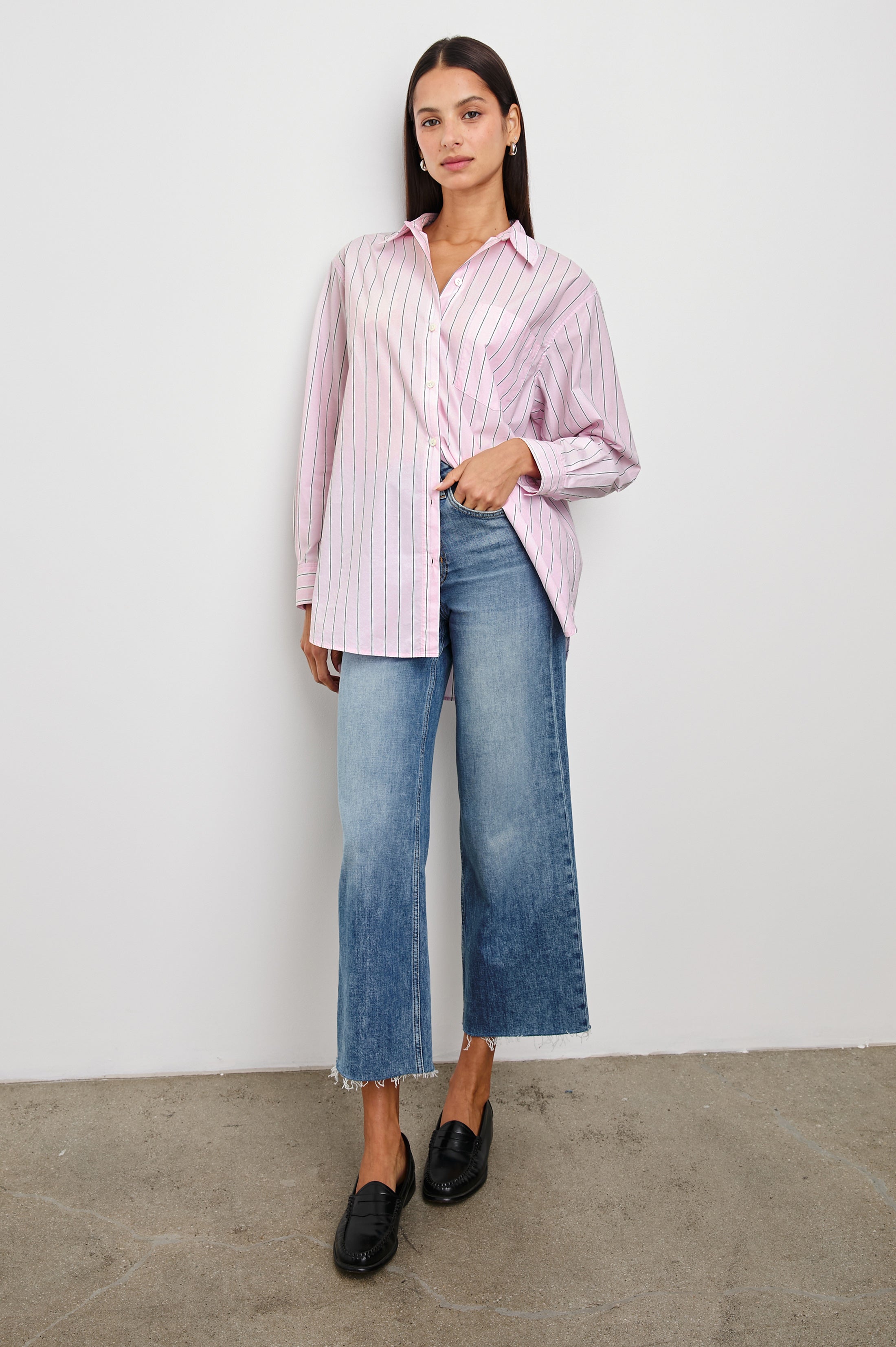 ELSA SHIRT - CHERRY BLOSSOM STRIPE – Rails