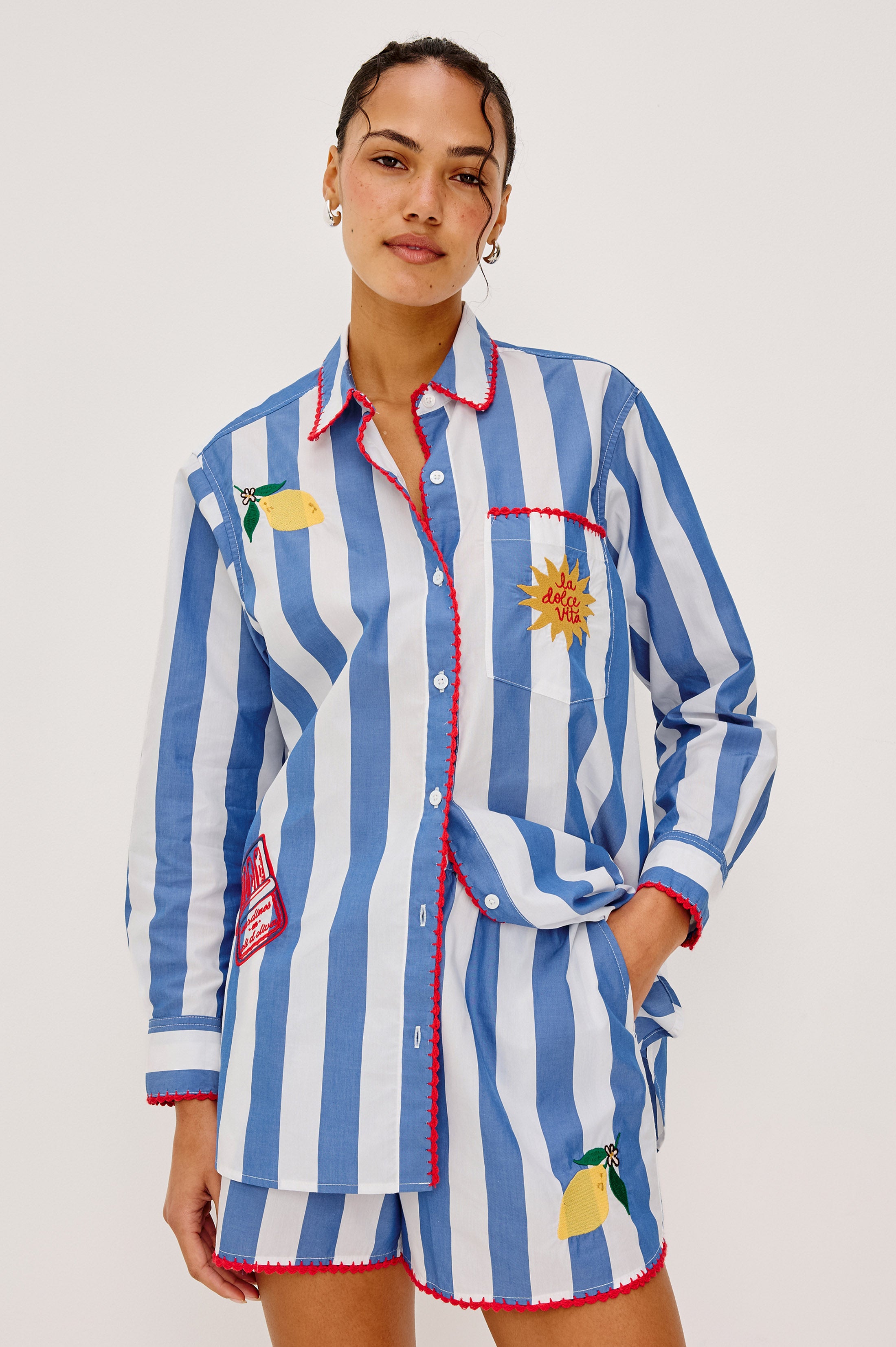 RAILS X GIADZY ELSA SHIRT - DOLCE VITA EMBROIDERY – Rails