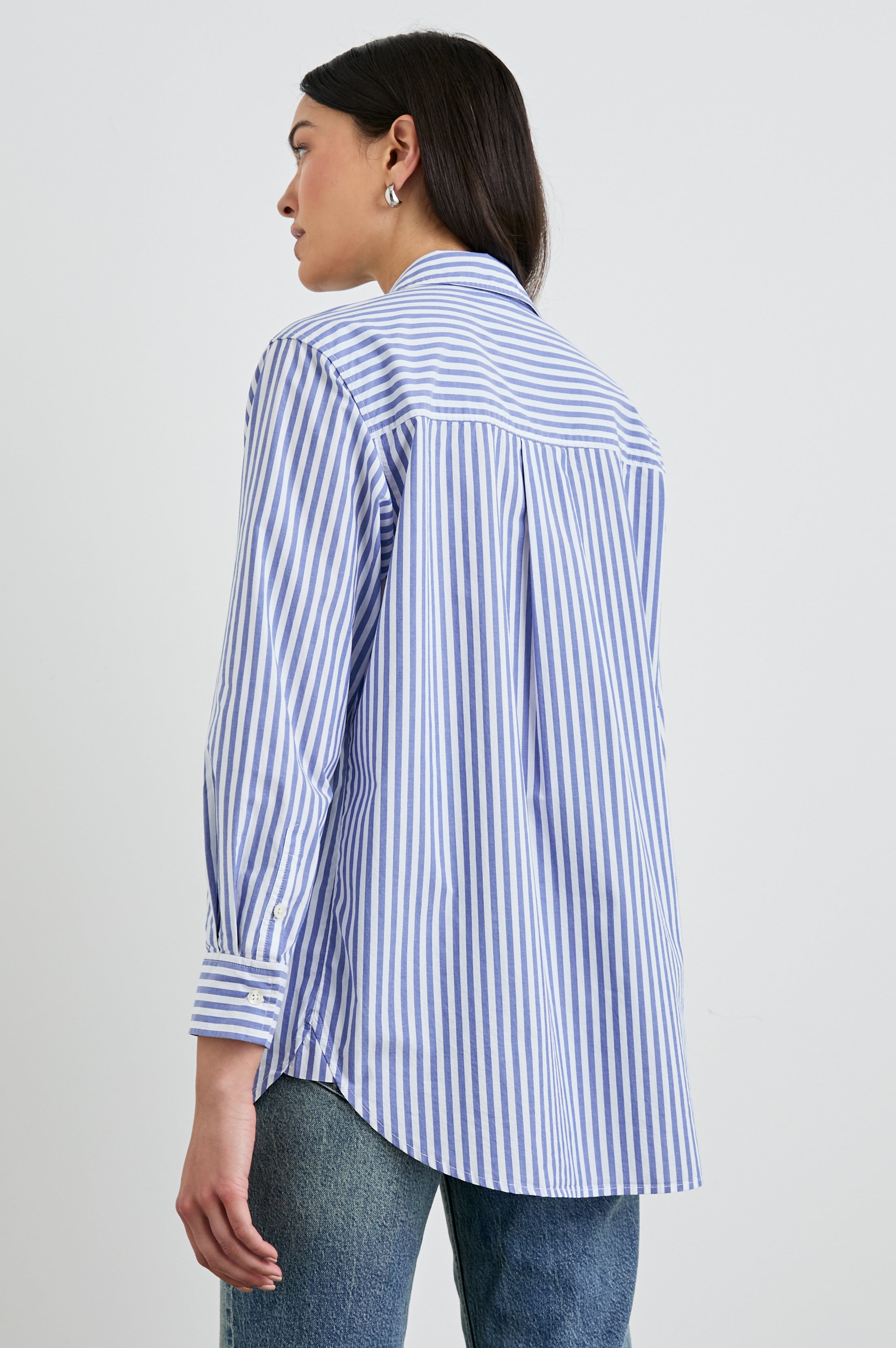 ELSA SHIRT - MARINER WHITE STRIPE – Rails