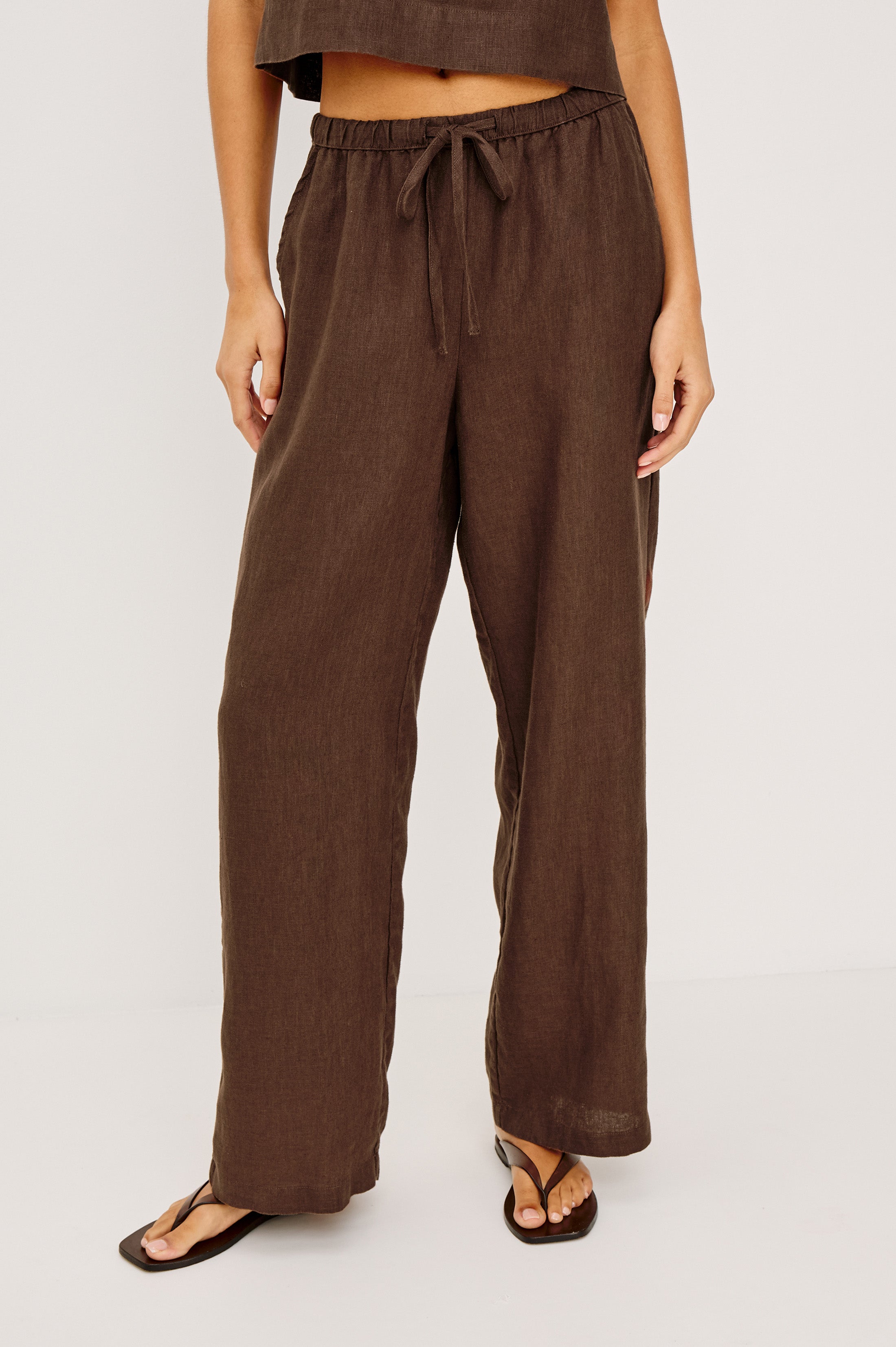 パンツ AMBERGLEAM TIEDYE PILE PANTS Coffee XL EMMIE PANT - ESPRESSO – Rails