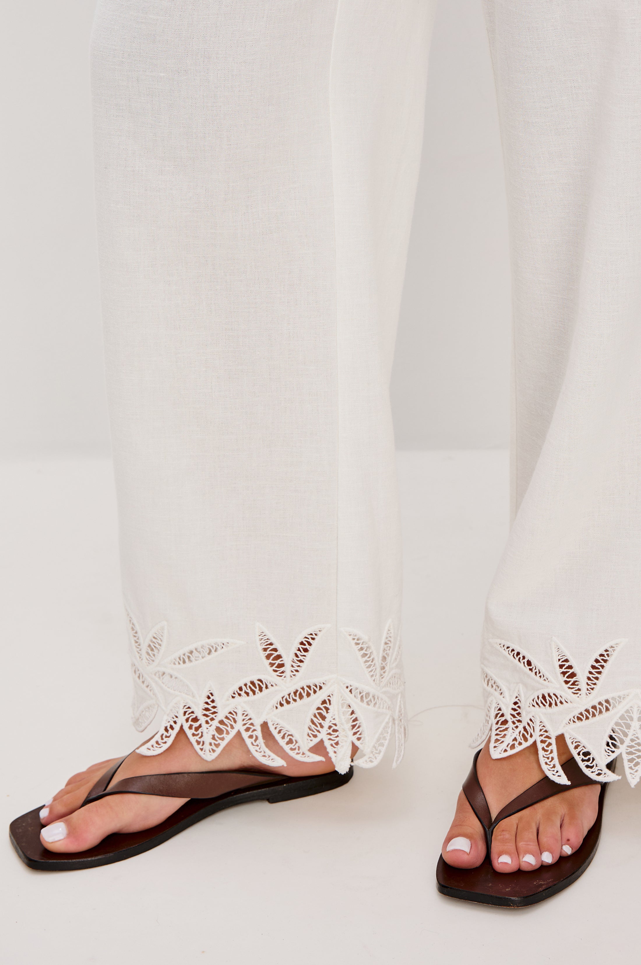 EMMIE PANT - WHITE PALM EMBROIDERY – Rails