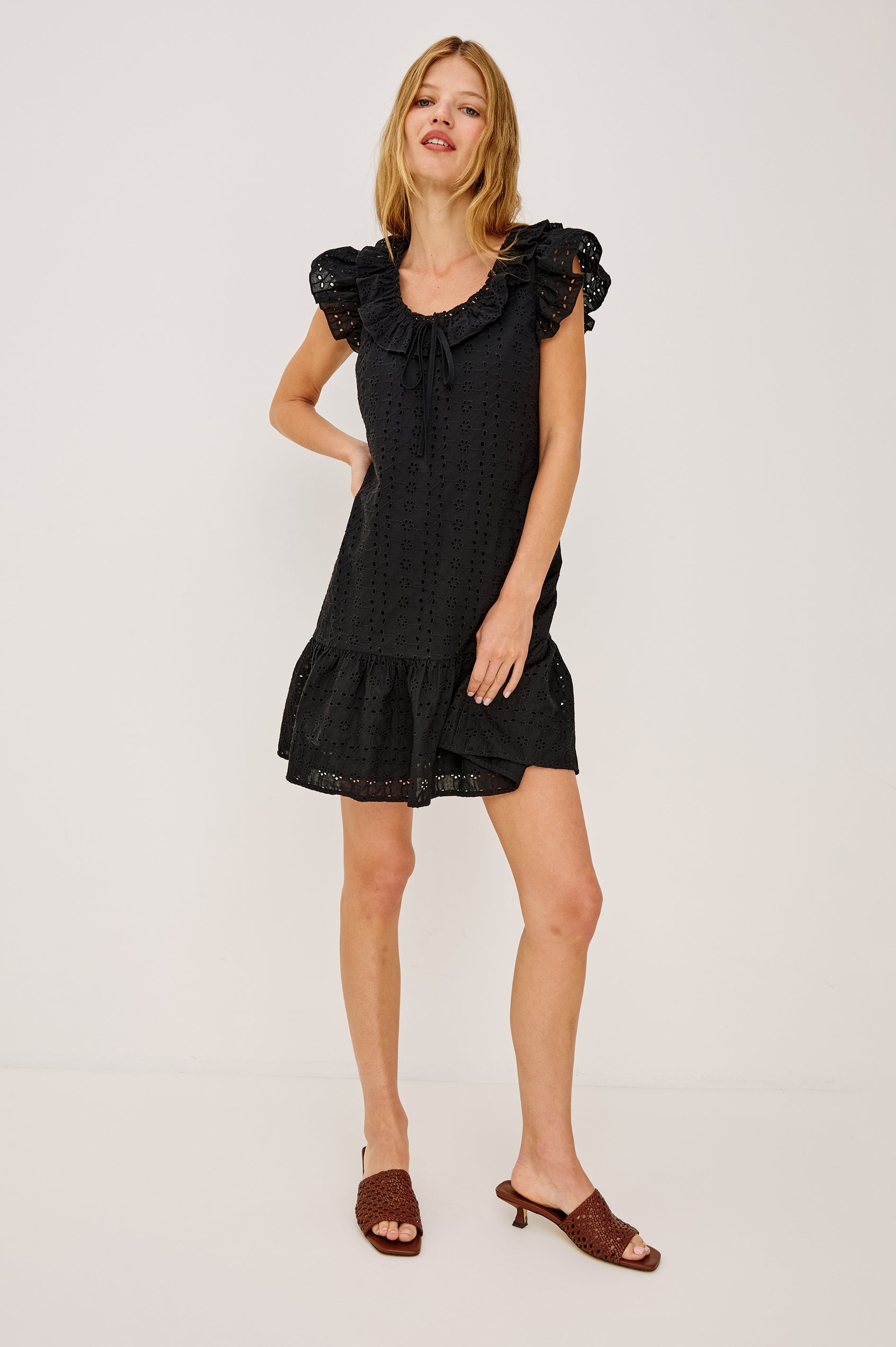 black eyelet dress Rails | Essie Dress - Black Eyelet | Premium Cotton | Size S