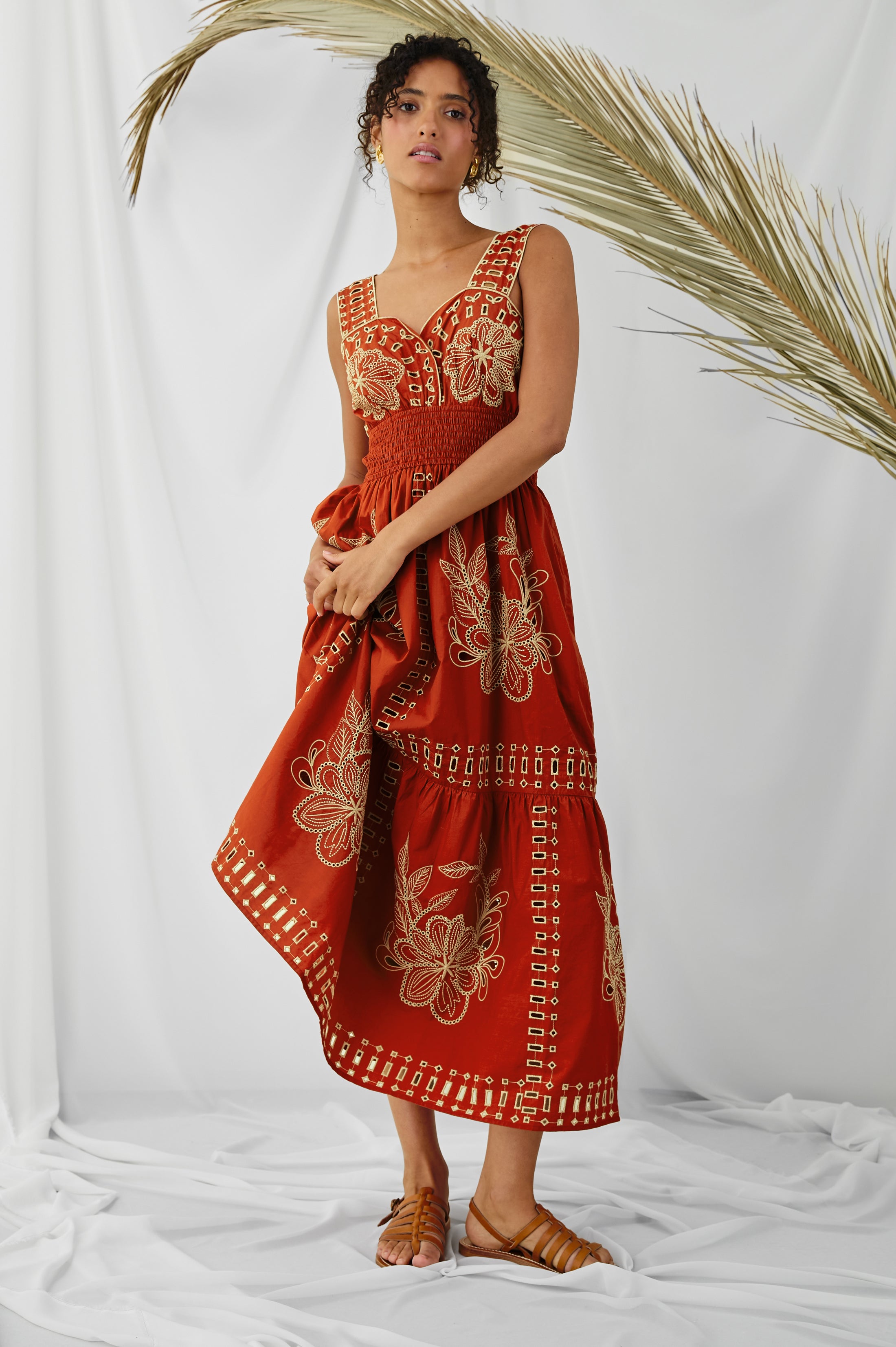 FAWN DRESS - BLACK TAN EMBROIDERY – Rails