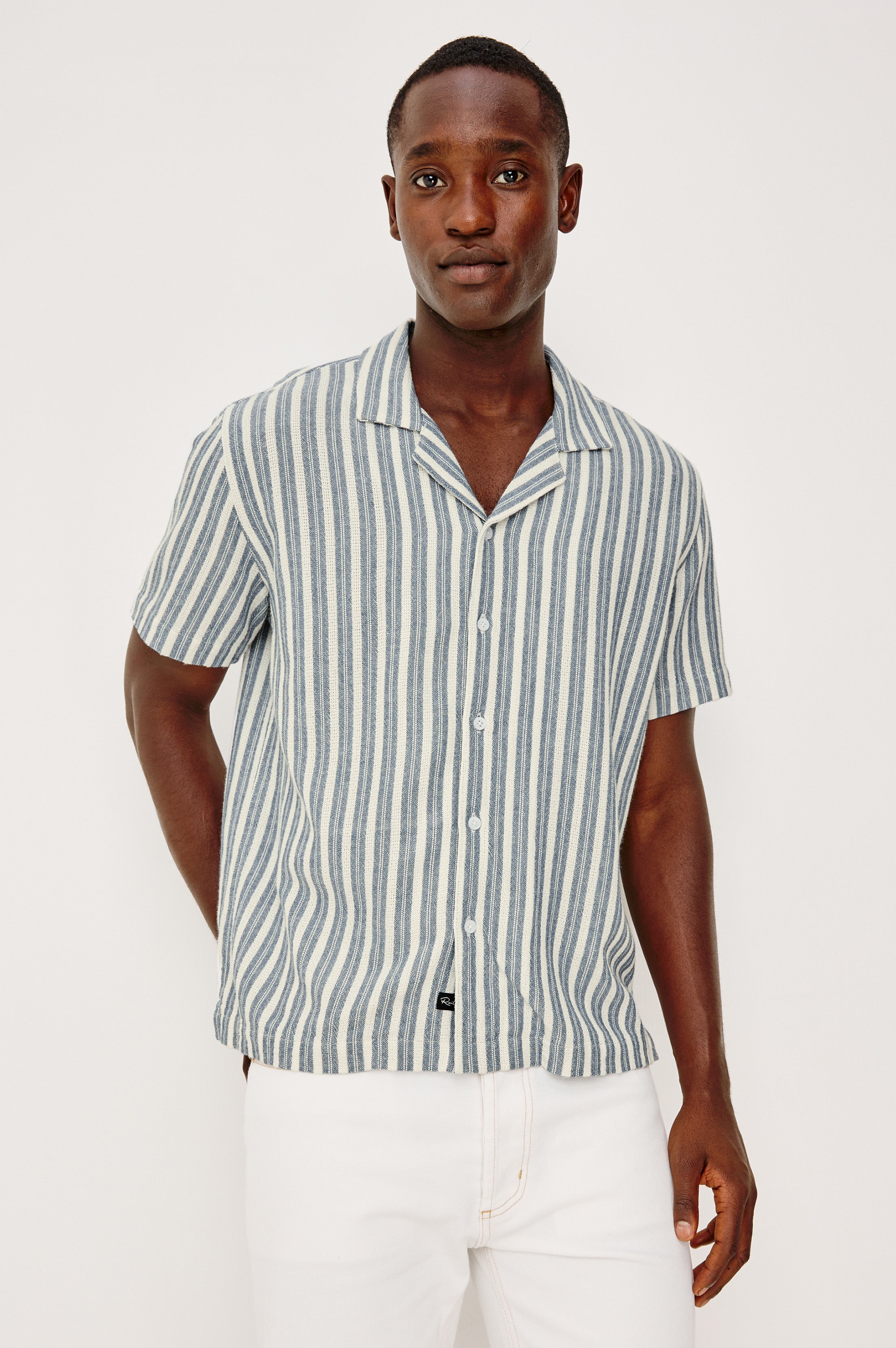 Rails Men's Fielder Stripe Shirt - Blue - Size S