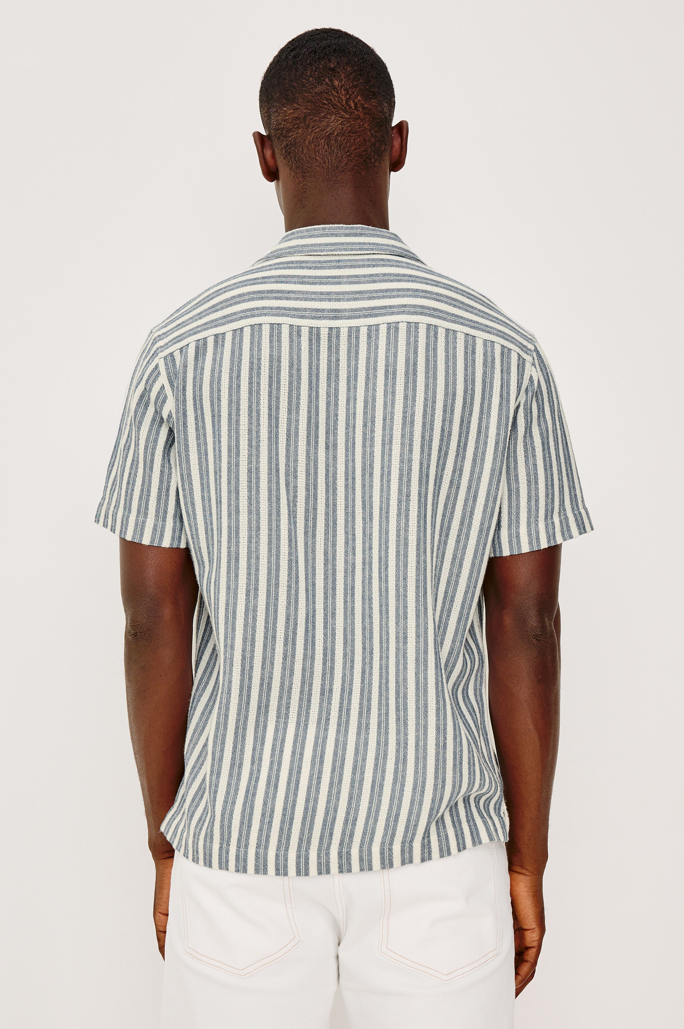 FIELDER SHIRT - MARINE WHITE STRIPE – Rails