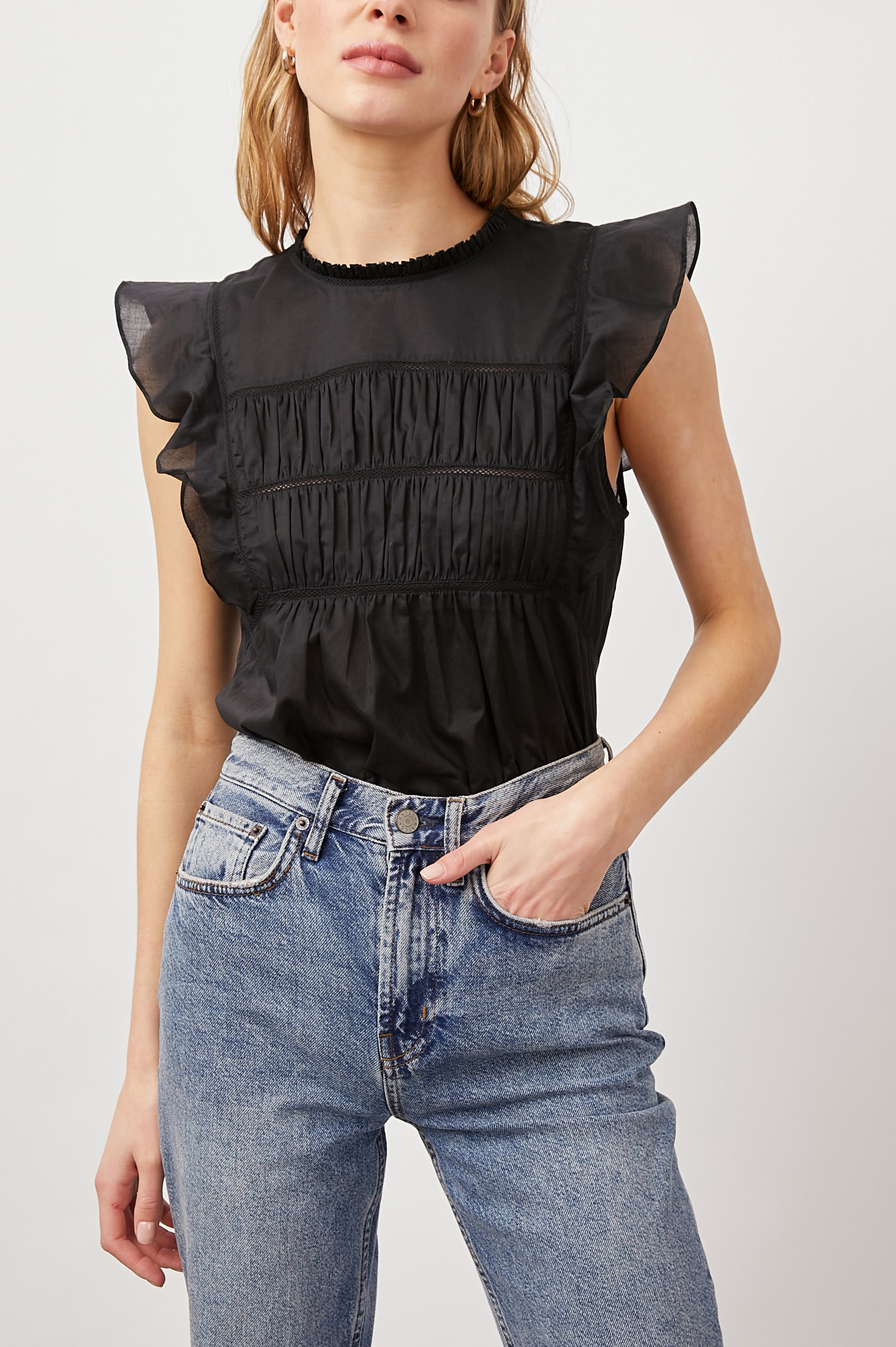 FILOMENA TOP - TRUE BLACK – Rails