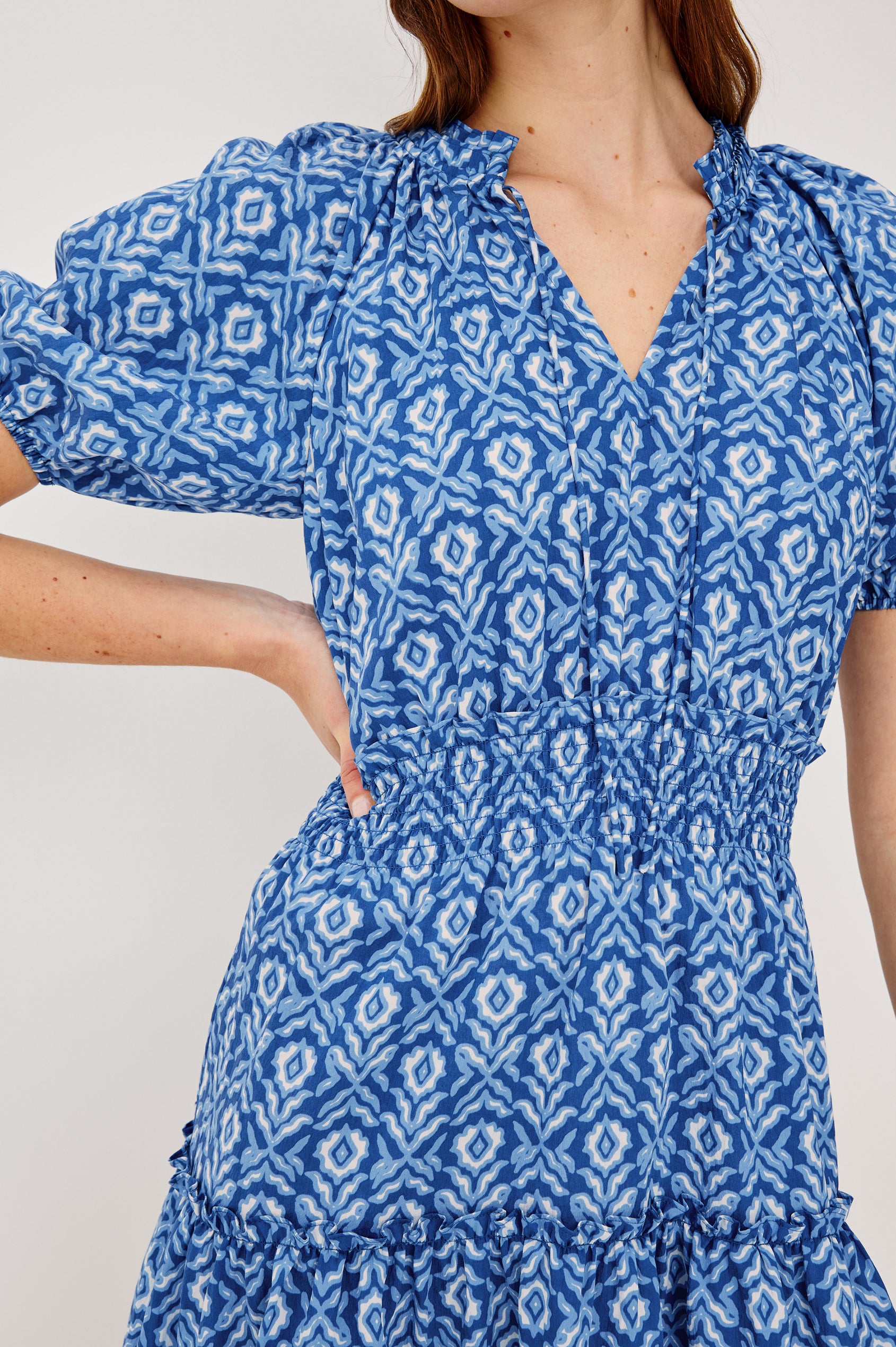 Rails | Fiorella Dress - Blue Ikat | Size XS | Discover Contemporary Classics Rails | Fiorella Dress - Blue Ikat | Size XS | Discover Contemporary Classics