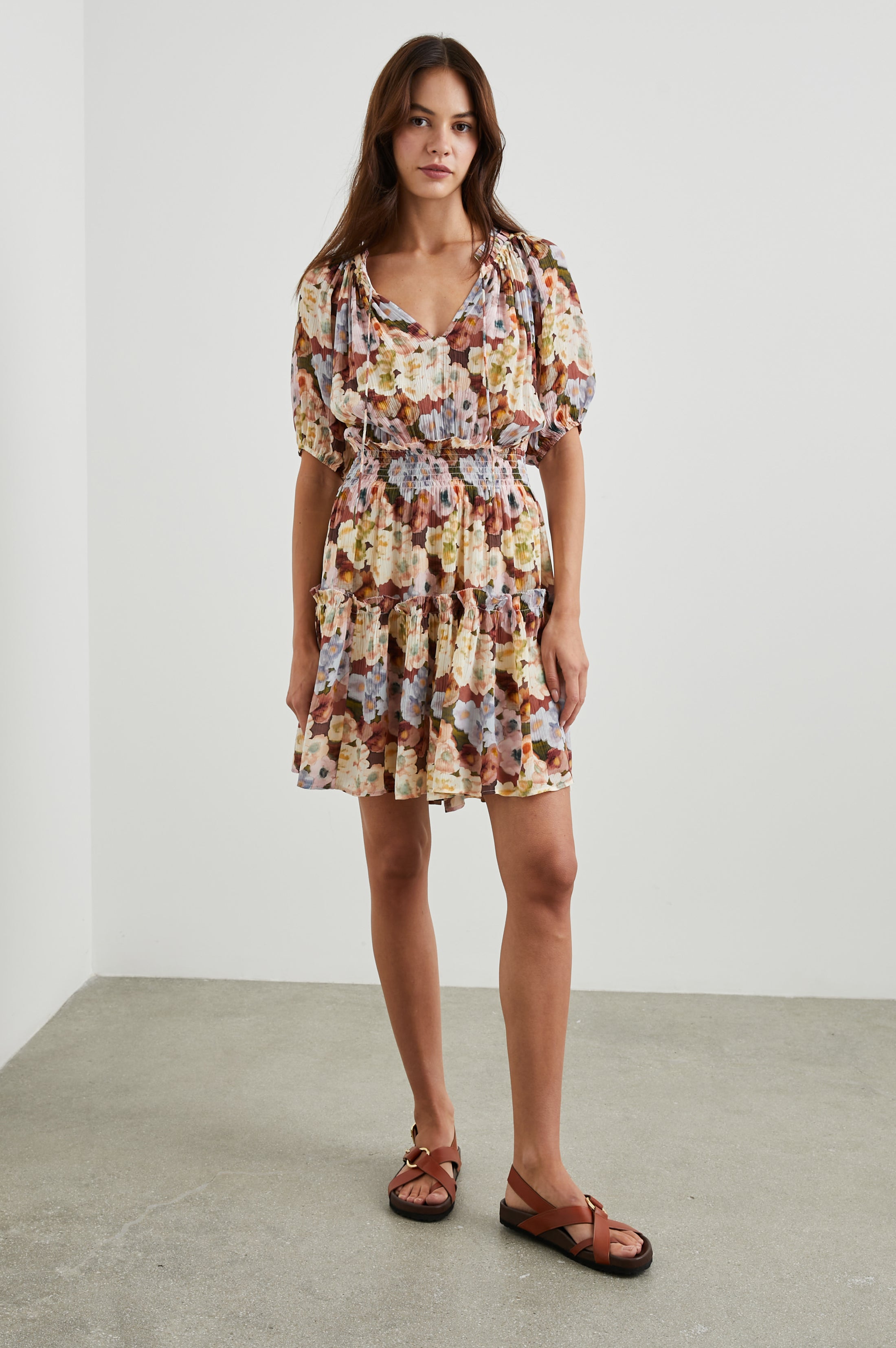FIORELLA DRESS - PAINTED FLORAL – Rails