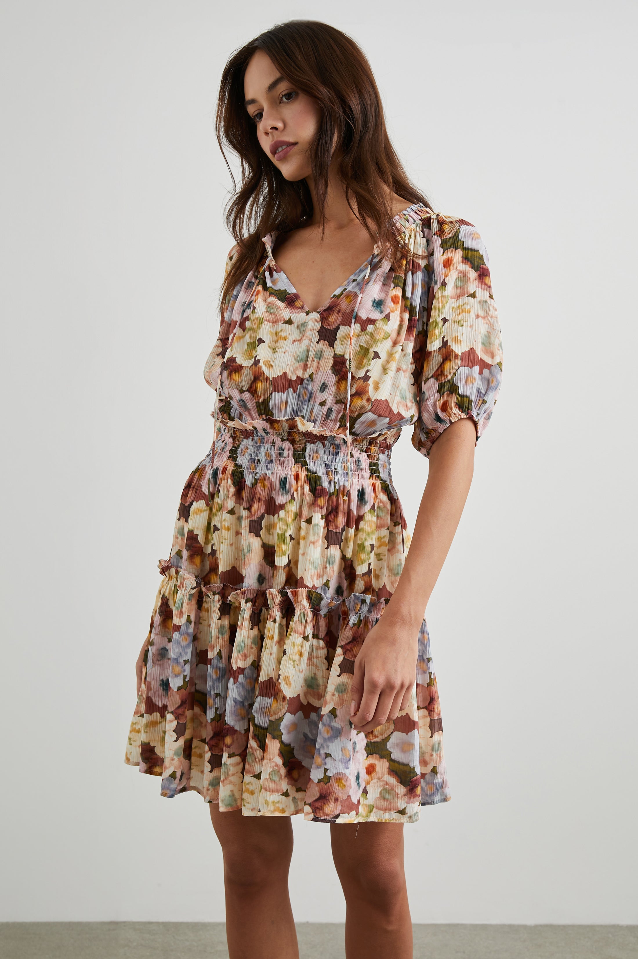 FIORELLA DRESS - PAINTED FLORAL – Rails