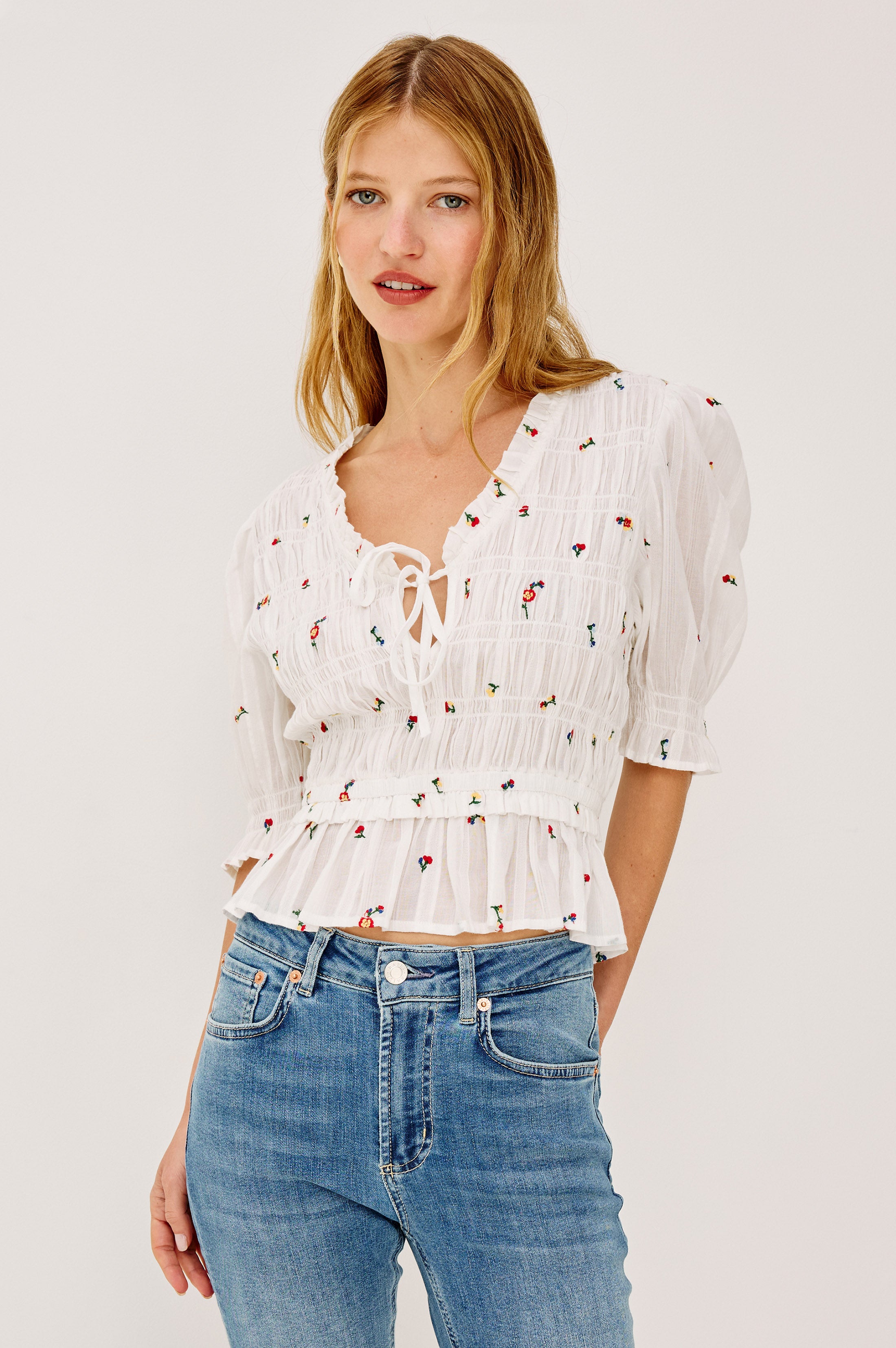 FONTAINE TOP - WILDFLOWERS EMBROIDERY – Rails
