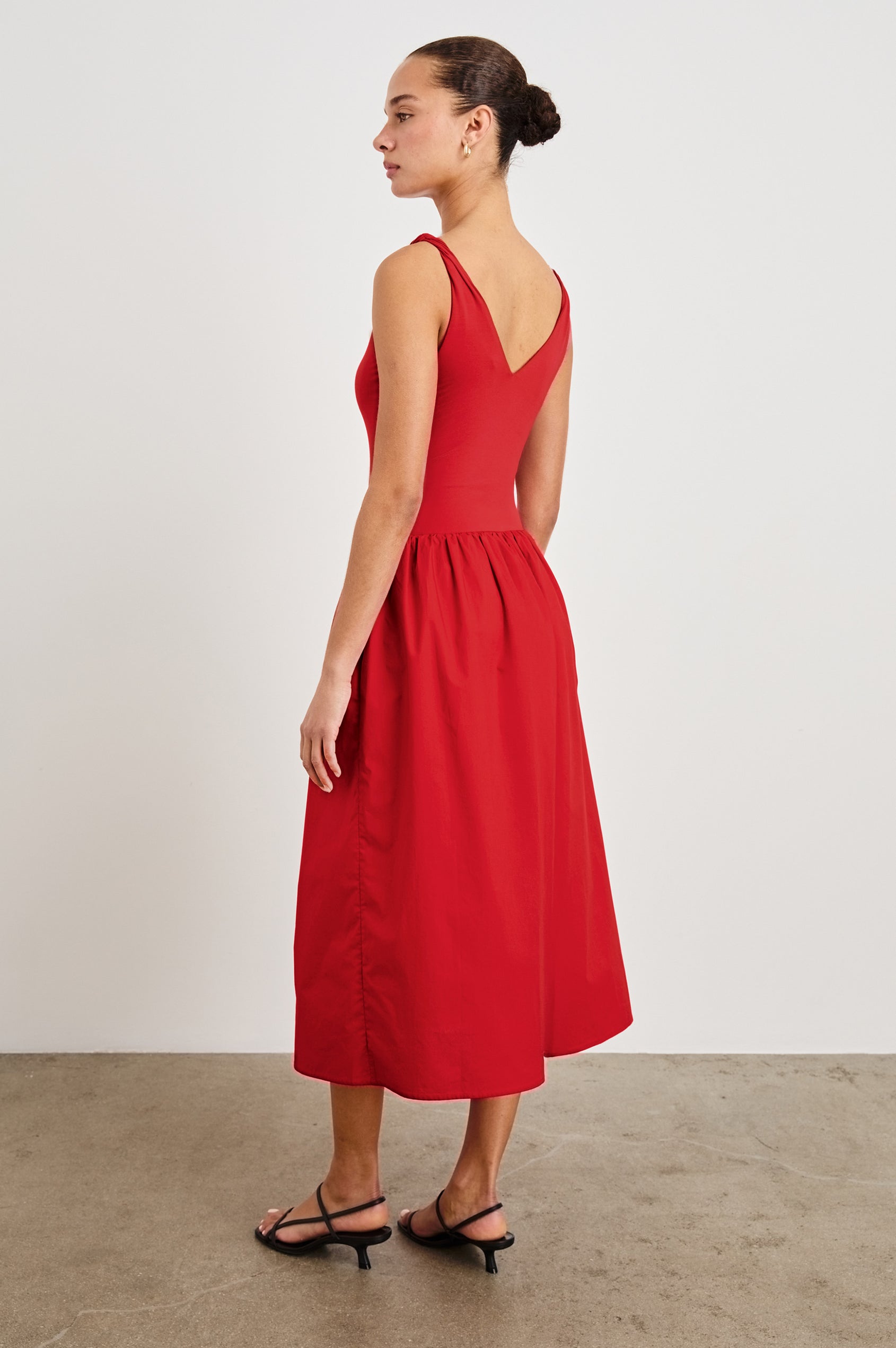 dress cherry red Cherry Red Partywear Heart Neck Dress Maxim Creation