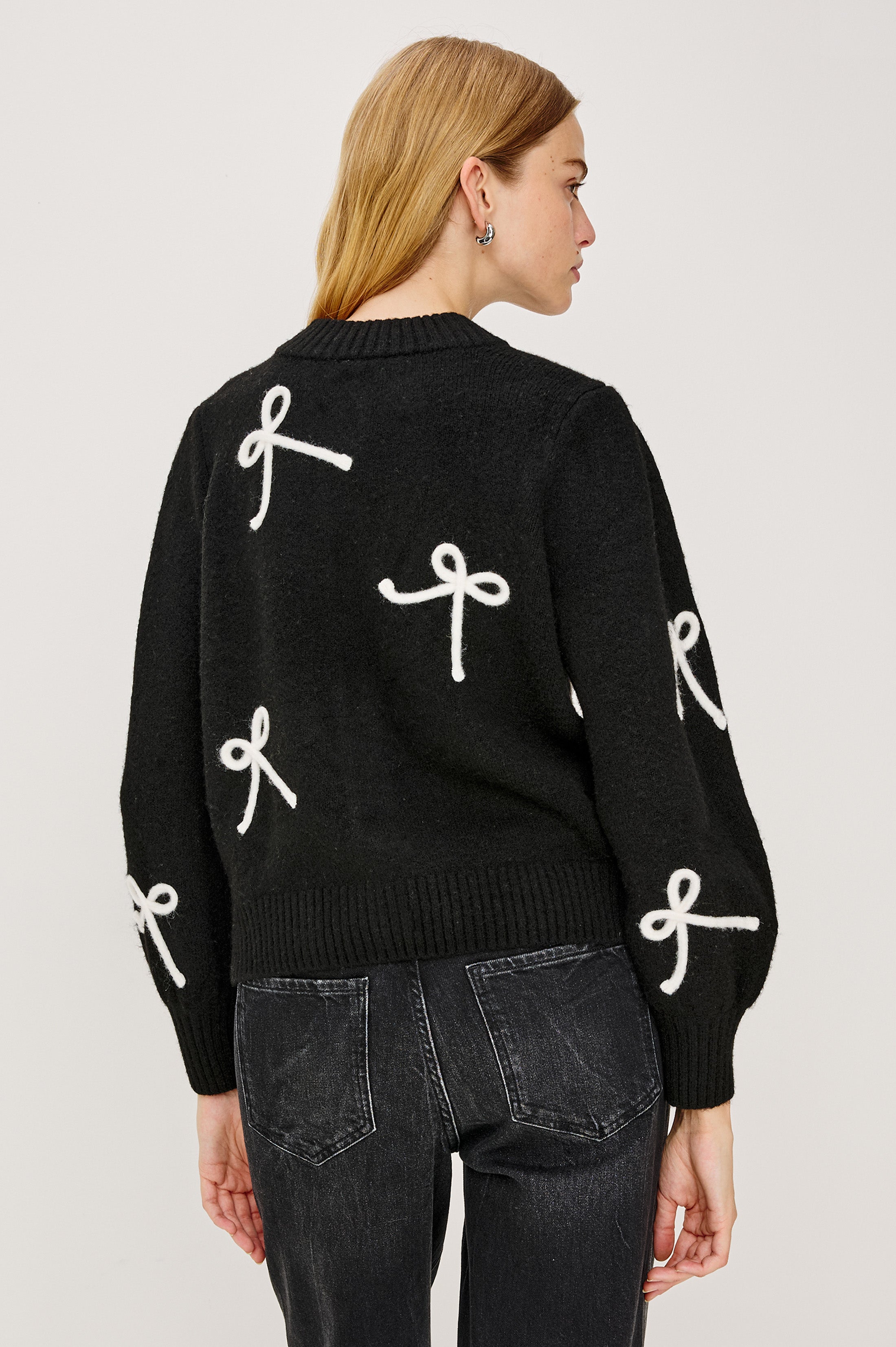 FRANCESCA CARDIGAN - BLACK IVORY – Rails