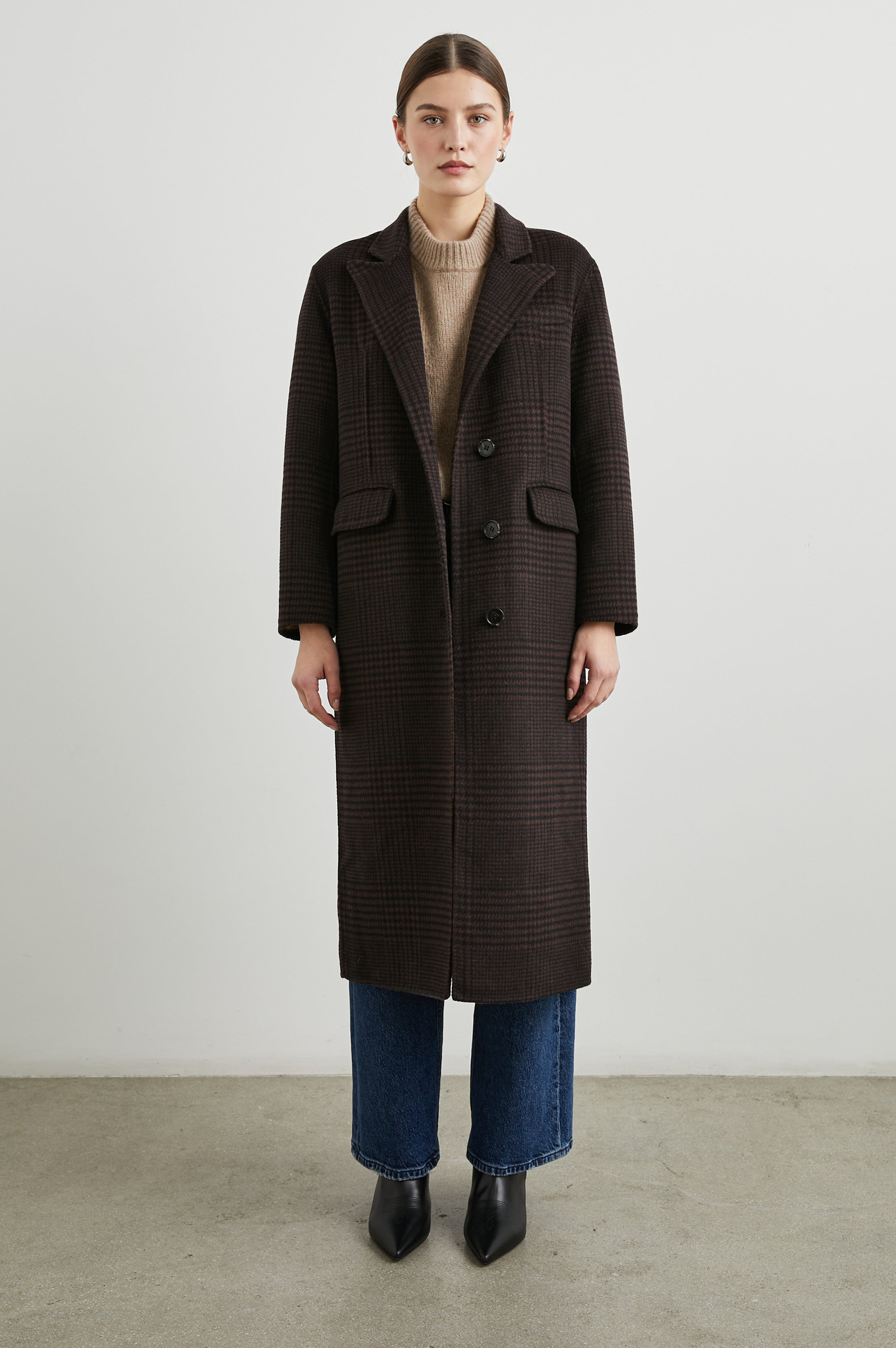 GALLERY COAT - ESPRESSO HOUNDSTOOTH – Rails