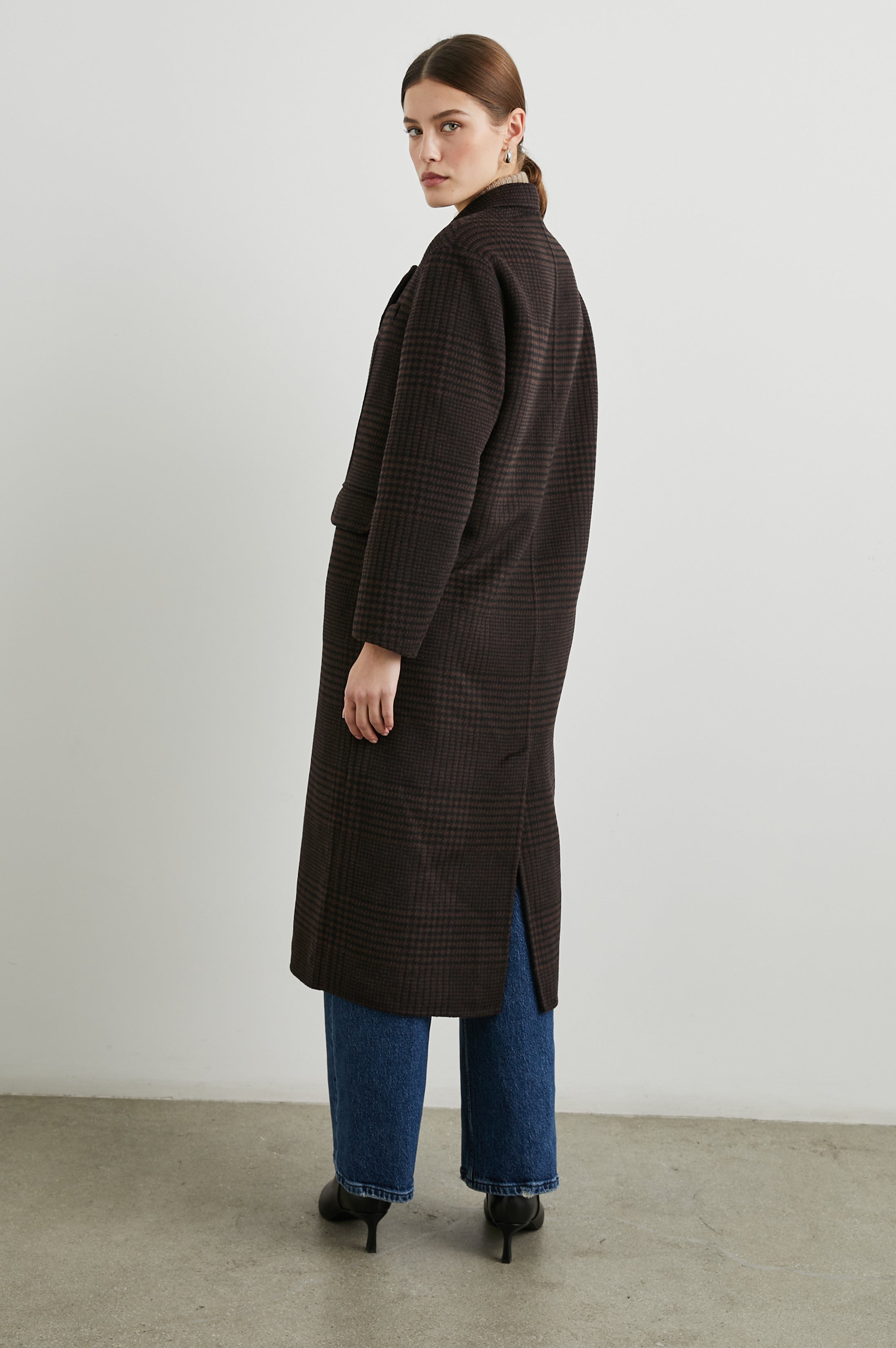 GALLERY COAT - ESPRESSO HOUNDSTOOTH – Rails