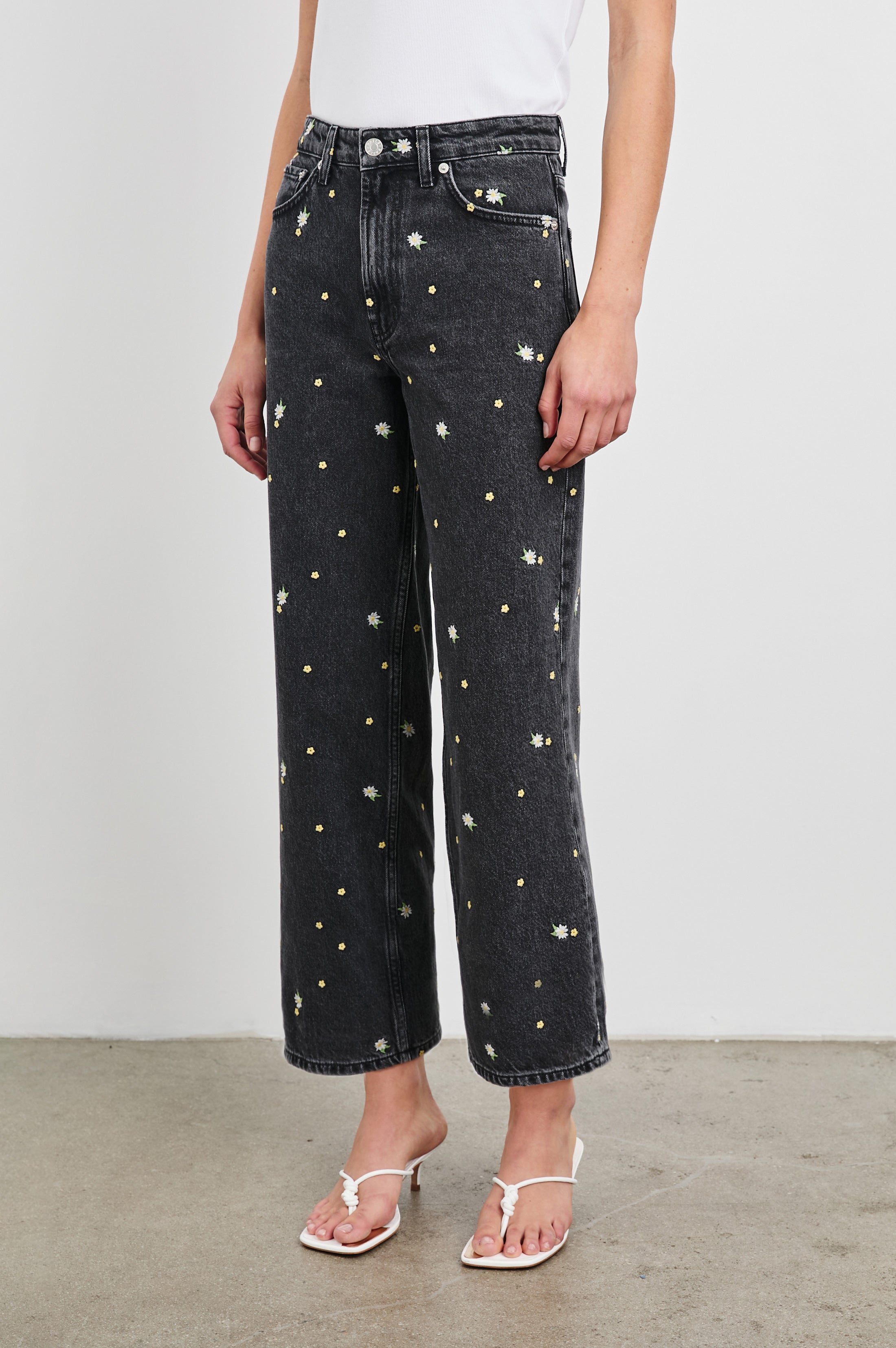 GETTY CROP WIDE LEG - ASH BLACK FLORAL – Rails