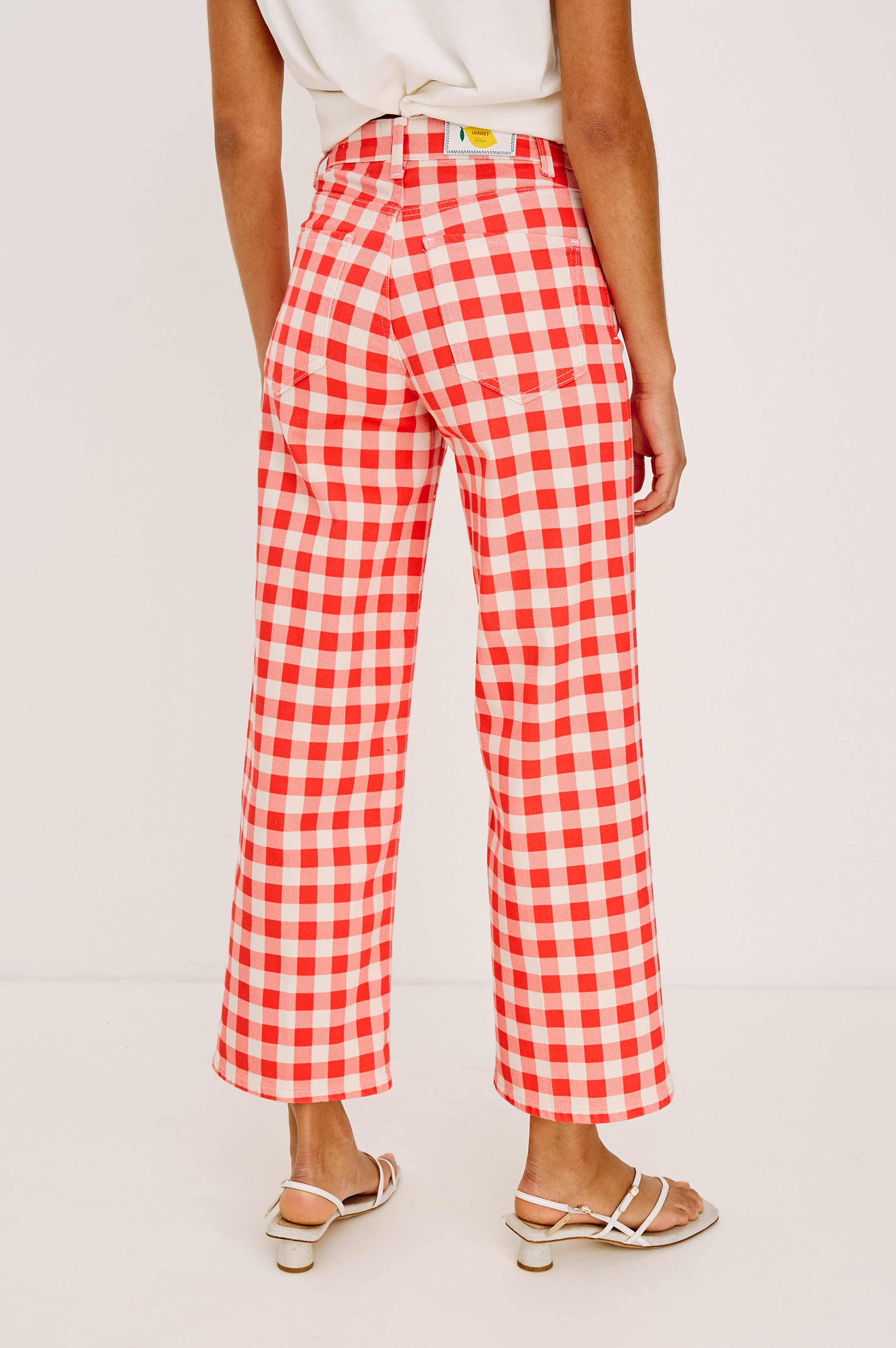RAILS X GIADZY GETTY CROP WIDE LEG - TOMATO GINGHAM – Rails