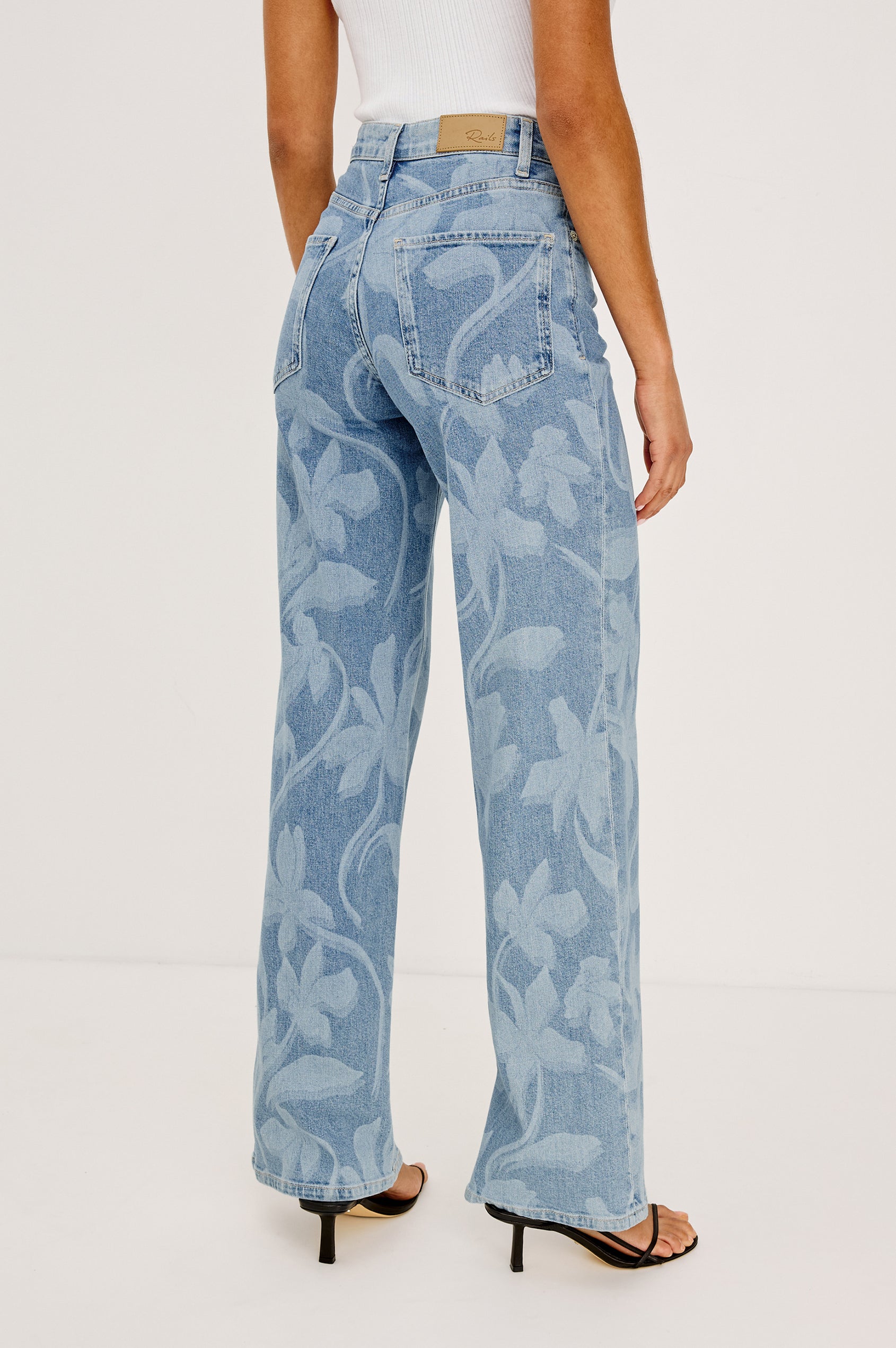 GETTY WIDE LEG - FLORAL LASER