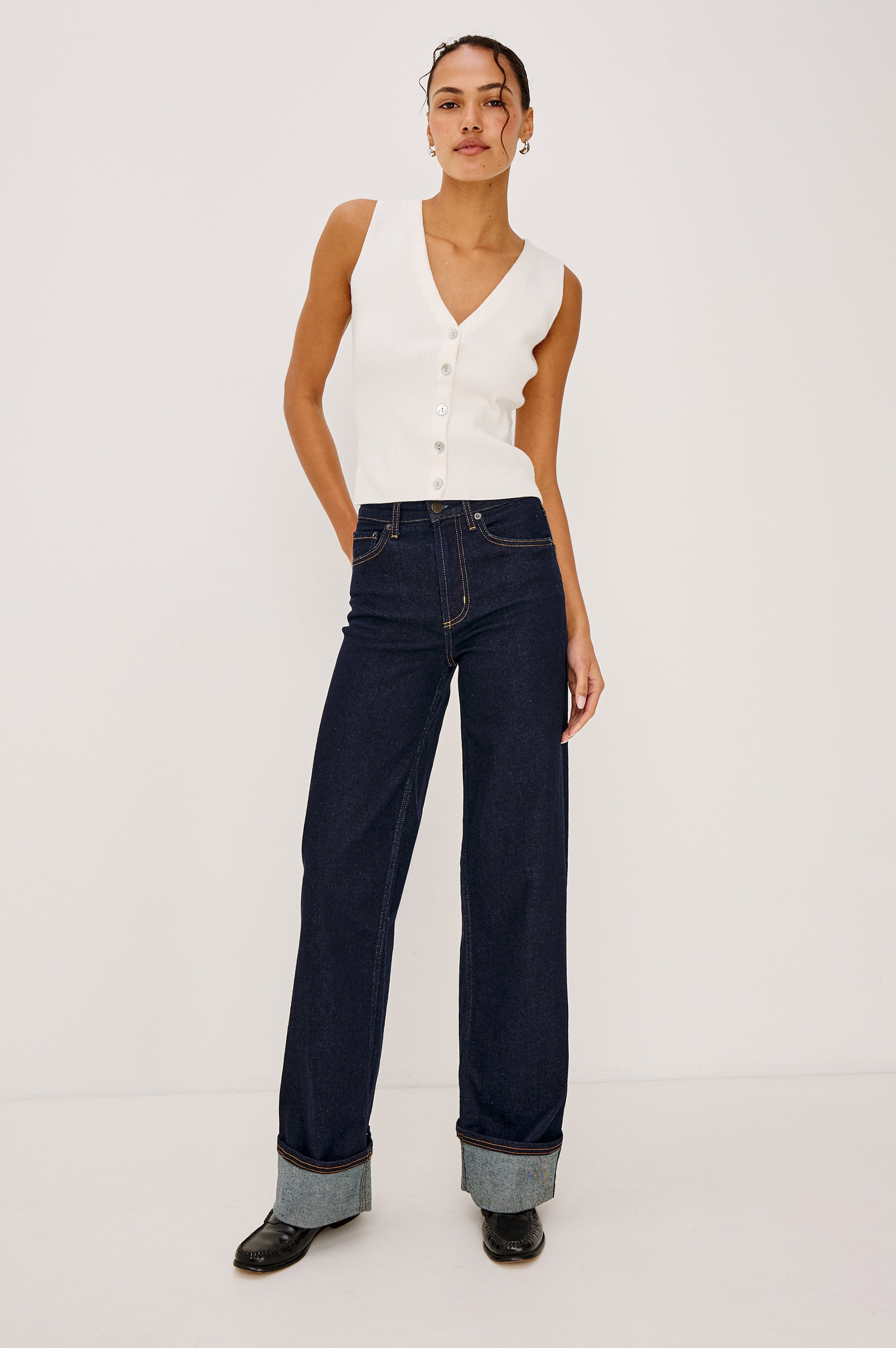 GETTY WIDE LEG - MIDNIGHT BLUES CUFFED – Rails
