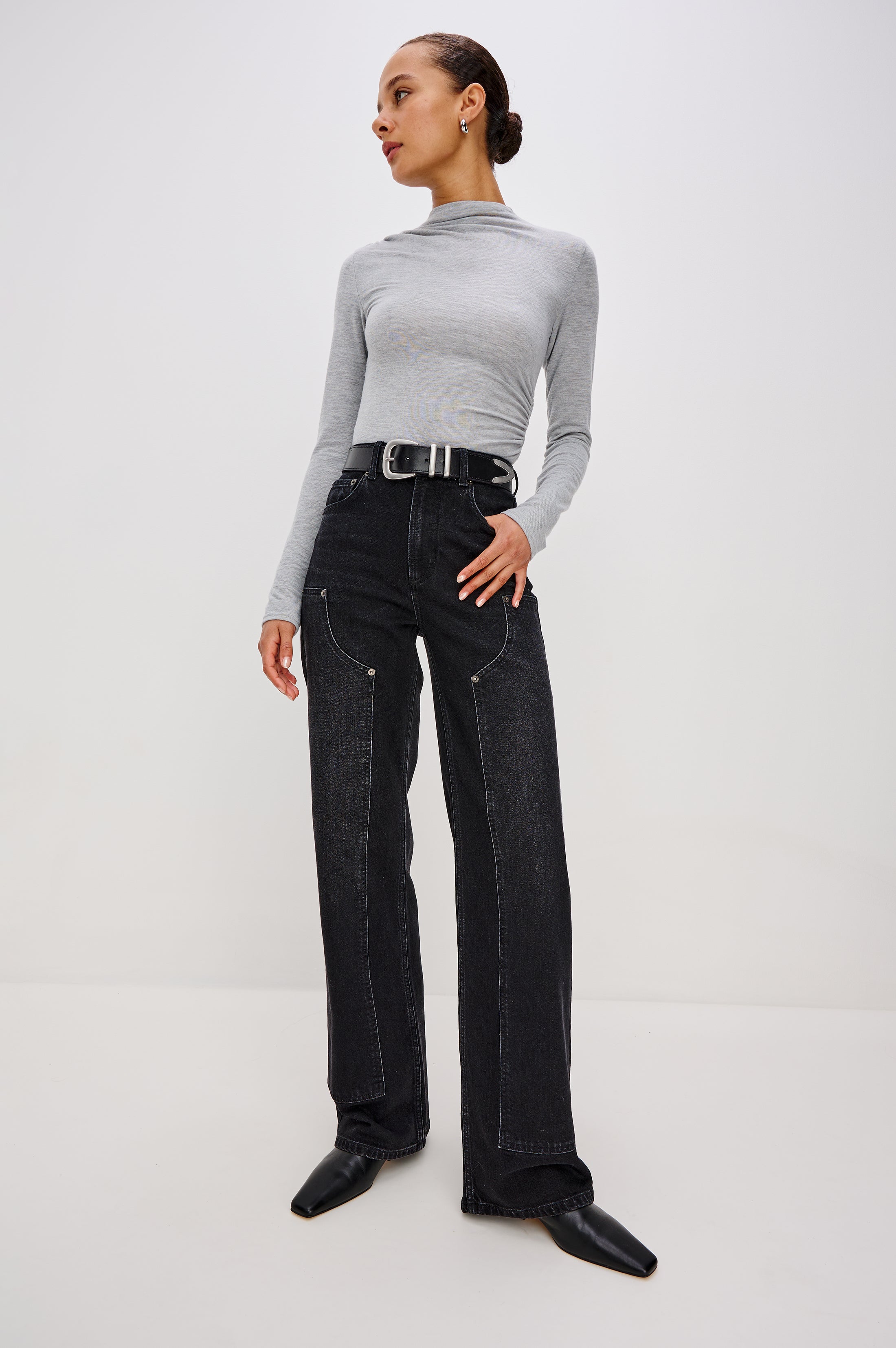 beautifulpeople denim women fit ブラック 40 GETTY WORKWEAR WIDE LEG - ONYX – Rails