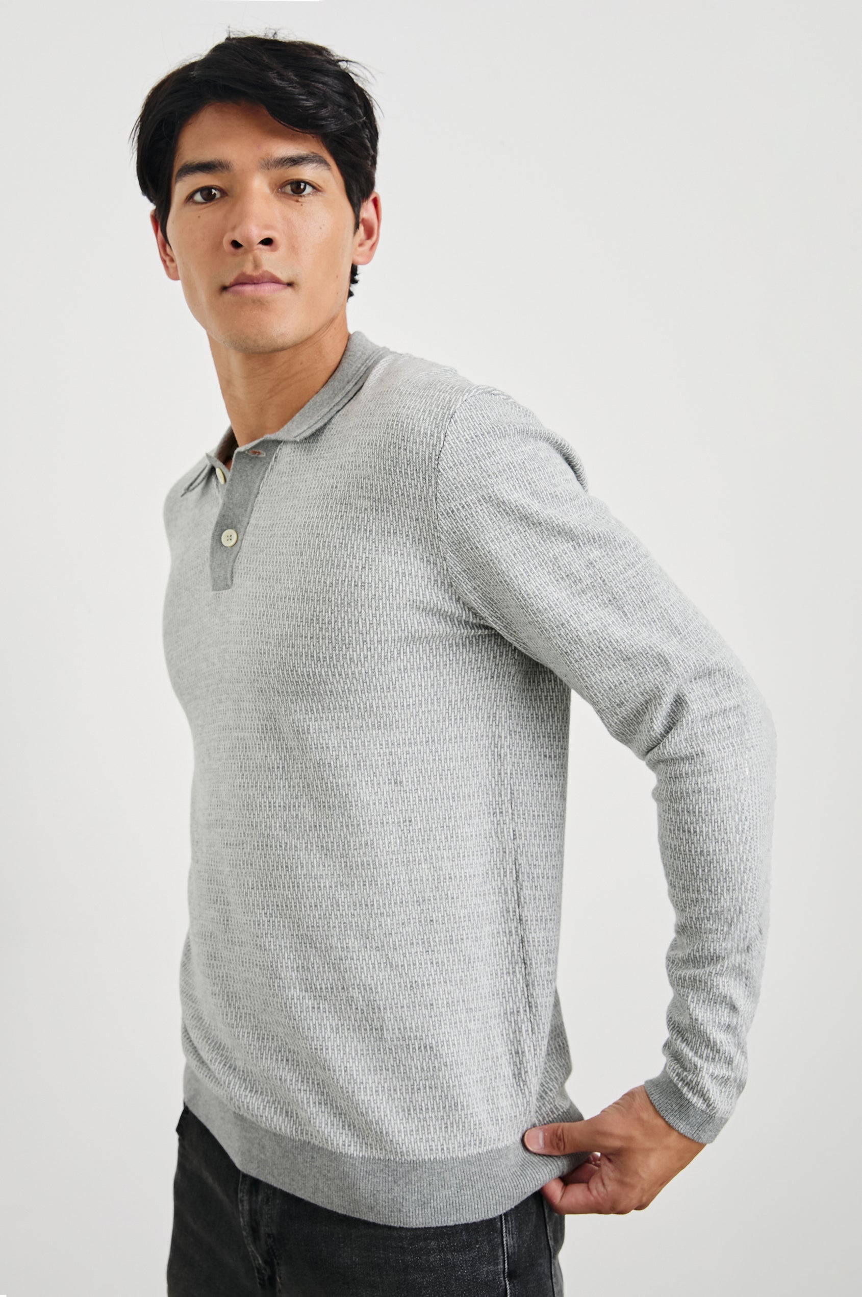 GREENWICH SWEATER GREY BROQUADE - Main Image