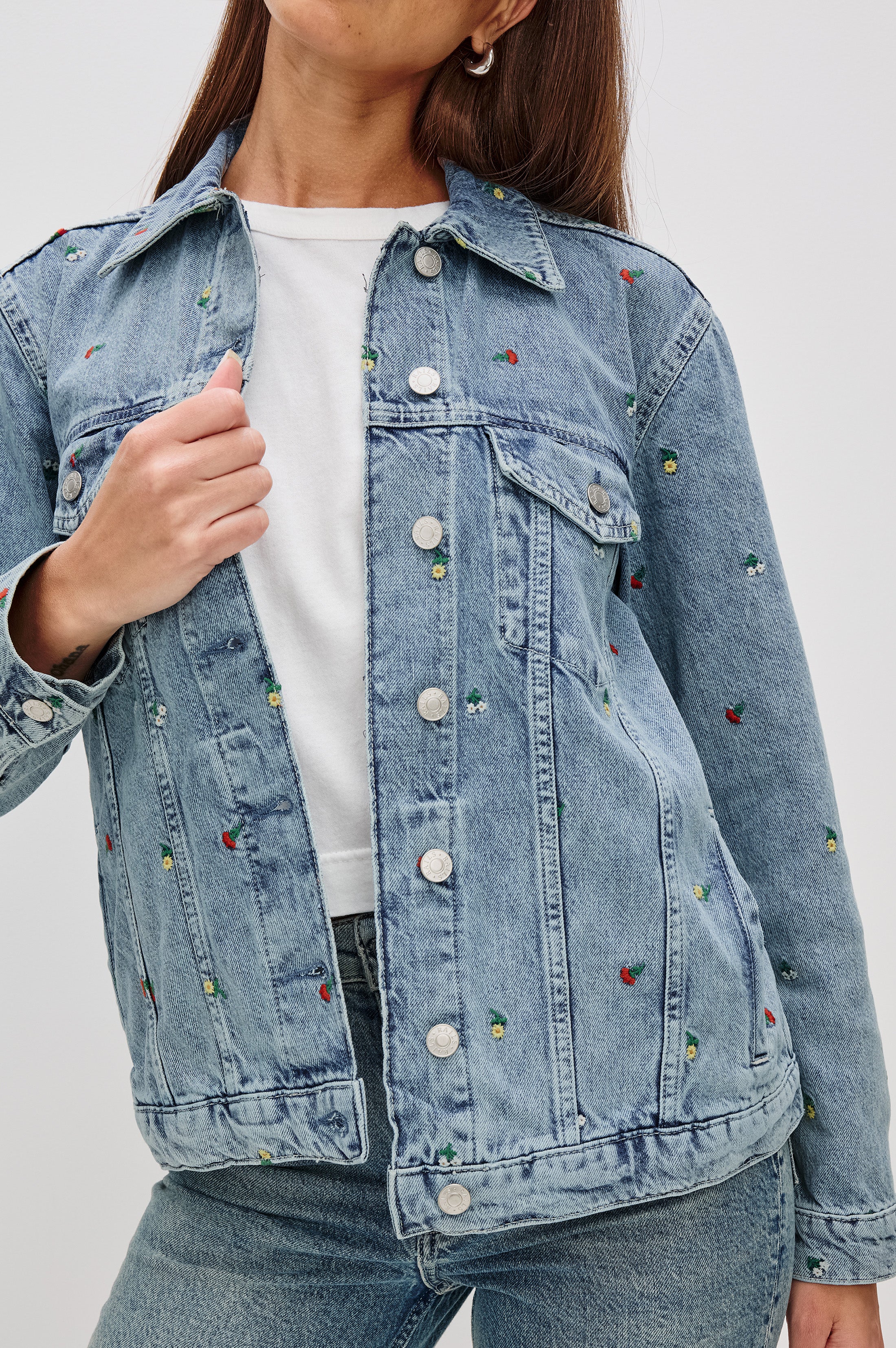GROVE BOYFRIEND TRUCKER JACKET - FLOWER FIELD – Rails