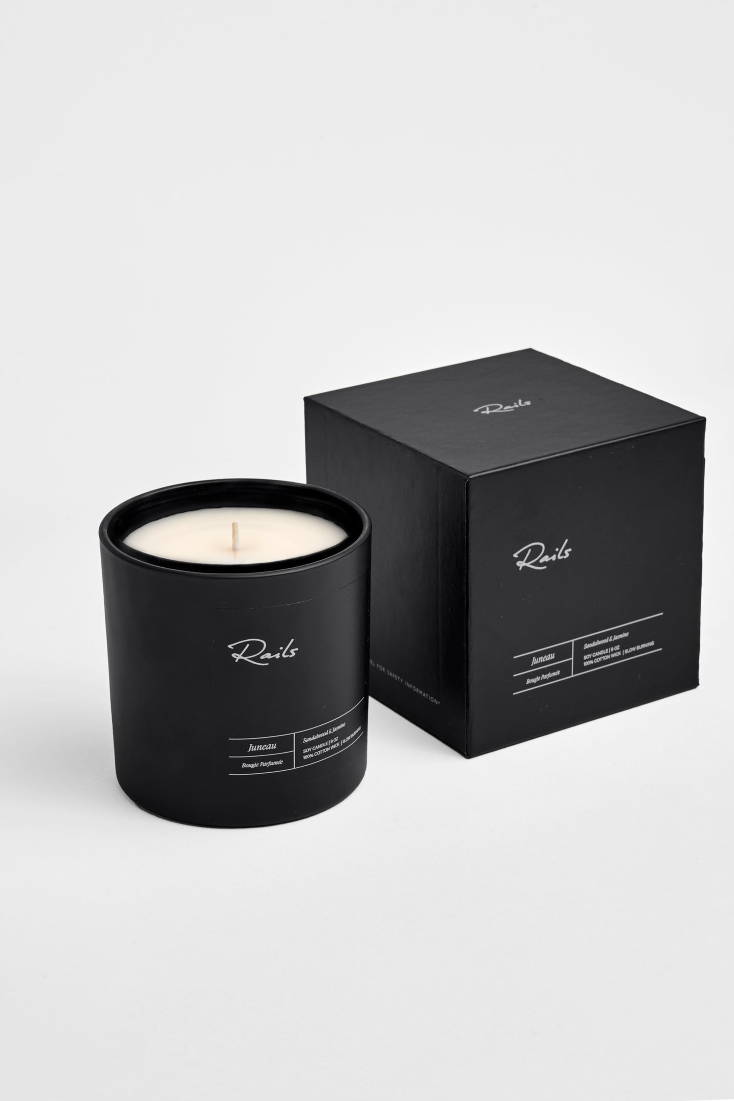 Juneau 9 Ounce Candle in an Oval Container with a Box, Jasmine and Sandalwood - The Box