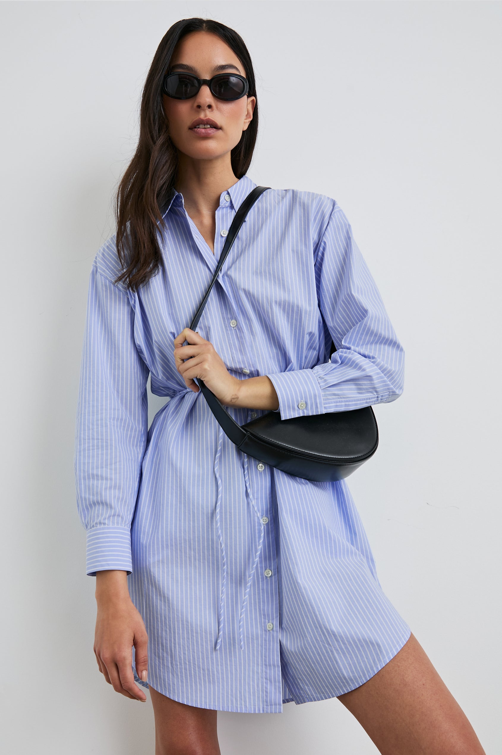 HARMONY DRESS - OXFORD WHITE STRIPE Rails HARMONY DRESS - OXFORD WHITE STRIPE Rails
