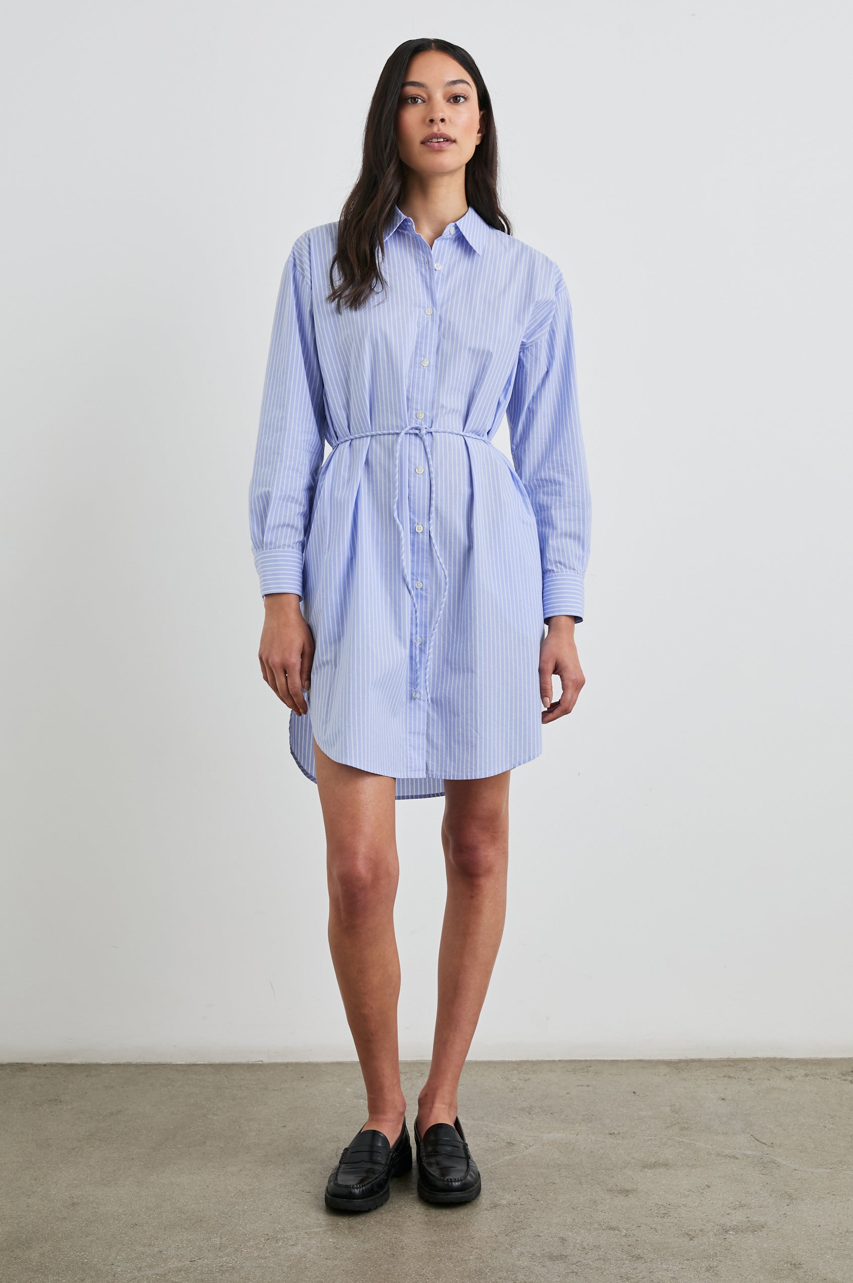 Rails | Harmony Dress - Oxford White Stripe | Premium Cotton | Size XS | Women's Dresses Rails | Harmony Dress - Oxford White Stripe | Premium Cotton | Size XS | Women's Dresses