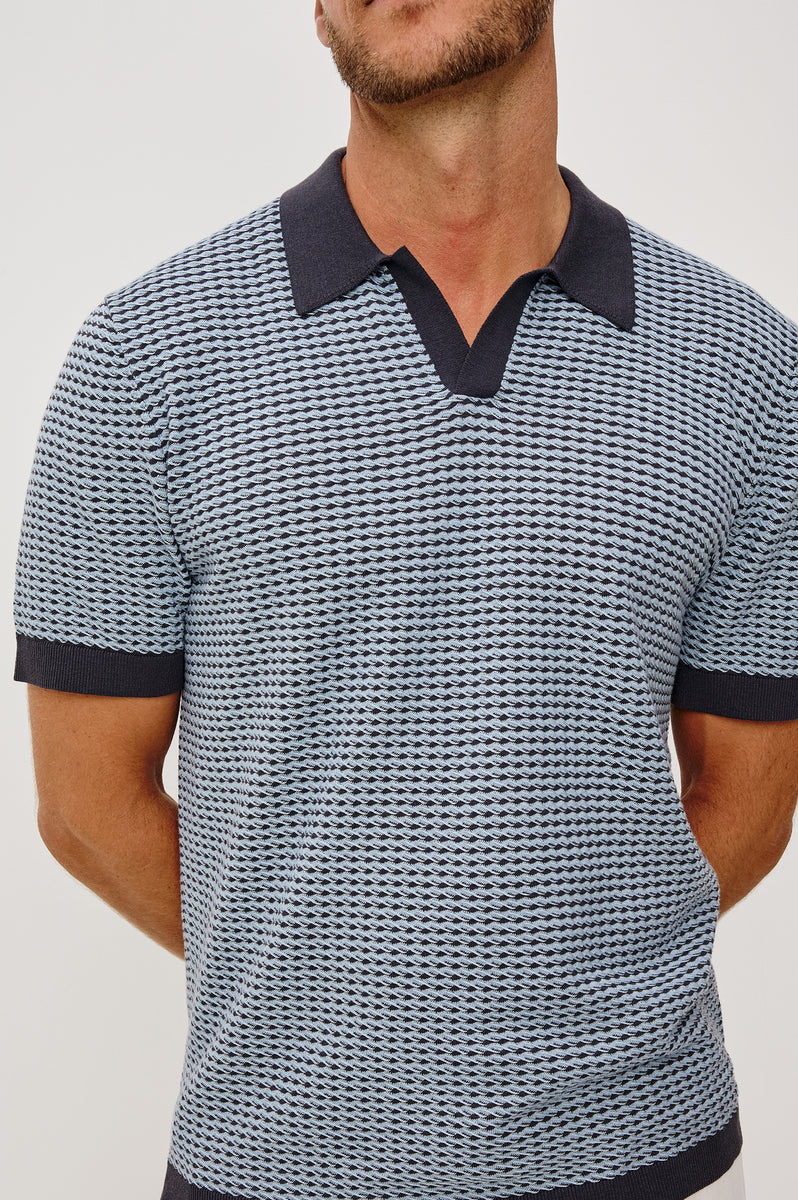 HAYDEN POLO SHIRT - BLUE LAGOON RIPPLE – Rails