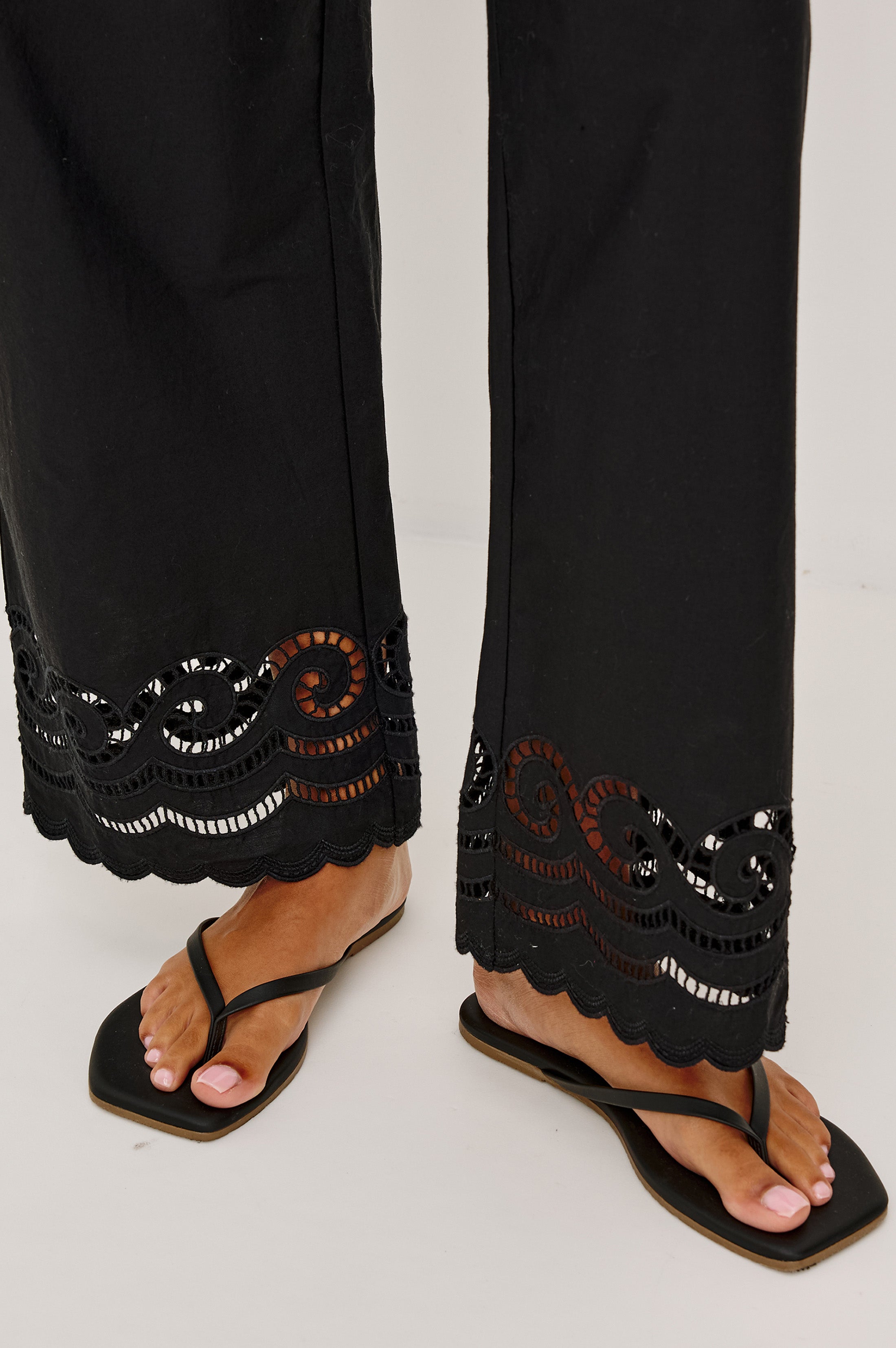 HENRIK PANT - BLACK EMBROIDERY – Rails